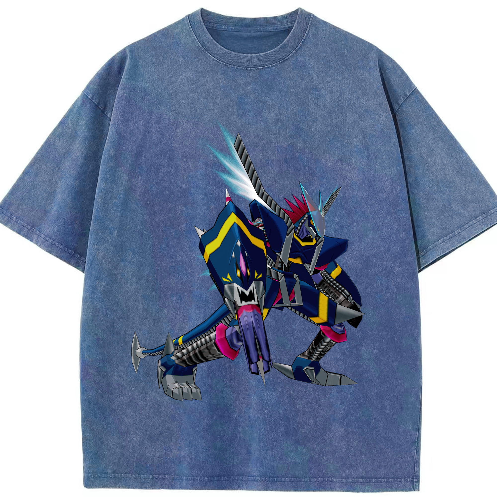 （画像用） Digimon デジタルモンスター/デジモン 綿100% ヴィンテージ風 半袖Tシャツ（フロントプリント）