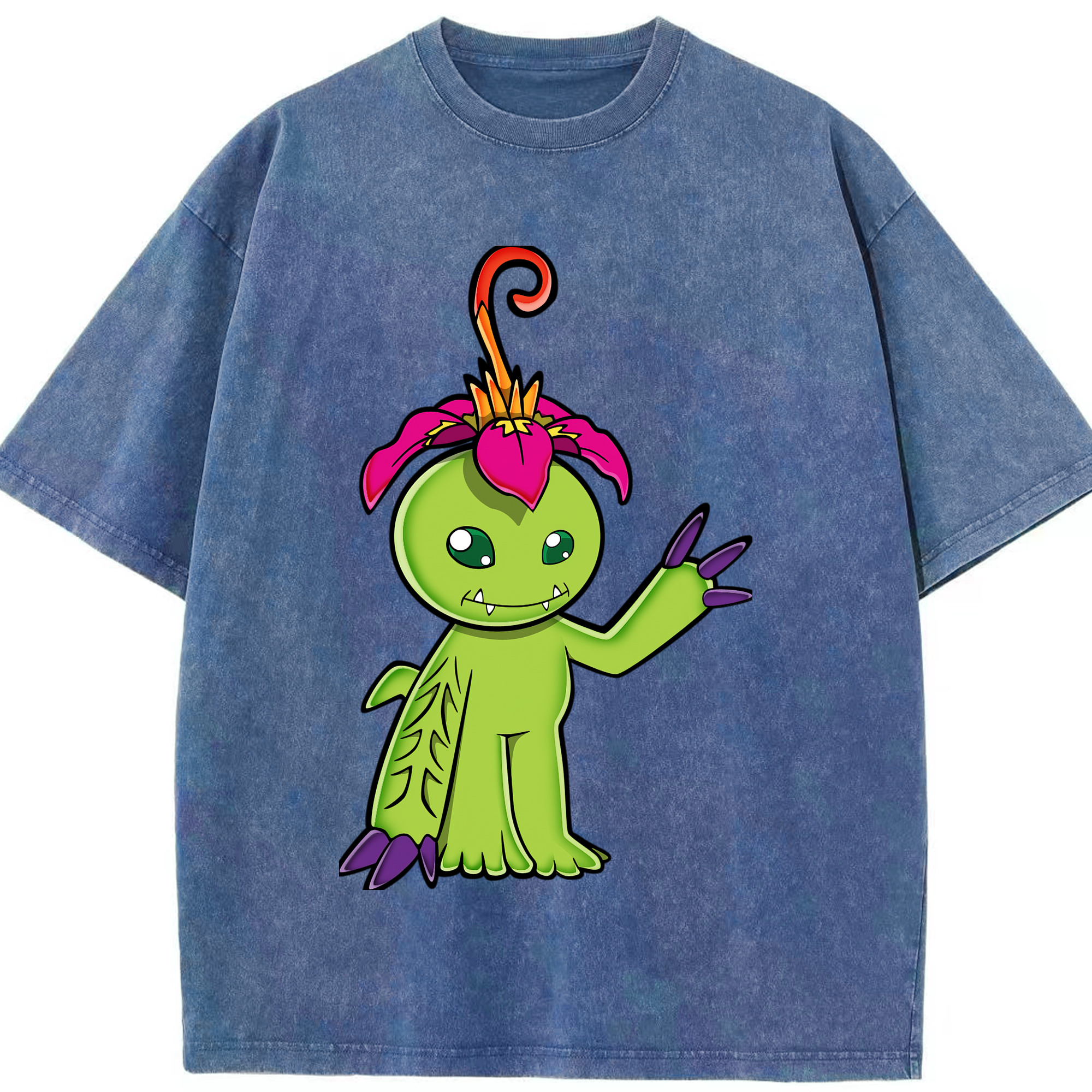 （画像用） Digimon デジタルモンスター/デジモン 綿100% ヴィンテージ風 半袖Tシャツ（フロントプリント）
