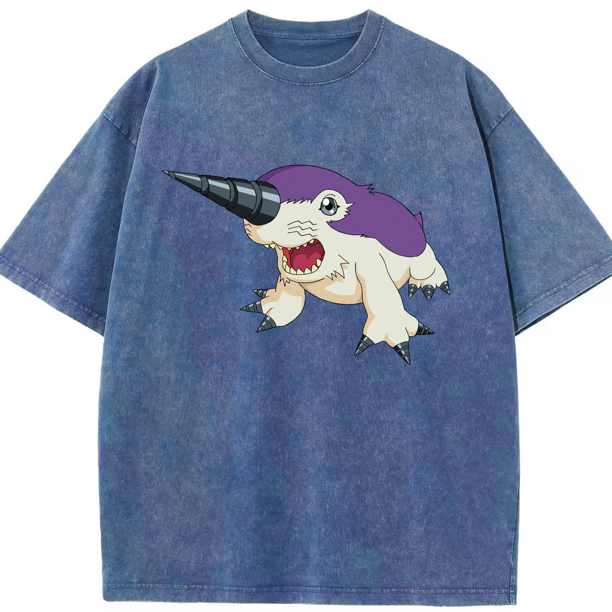 （画像用） Digimon デジタルモンスター/デジモン 綿100% ヴィンテージ風 半袖Tシャツ（フロントプリント）