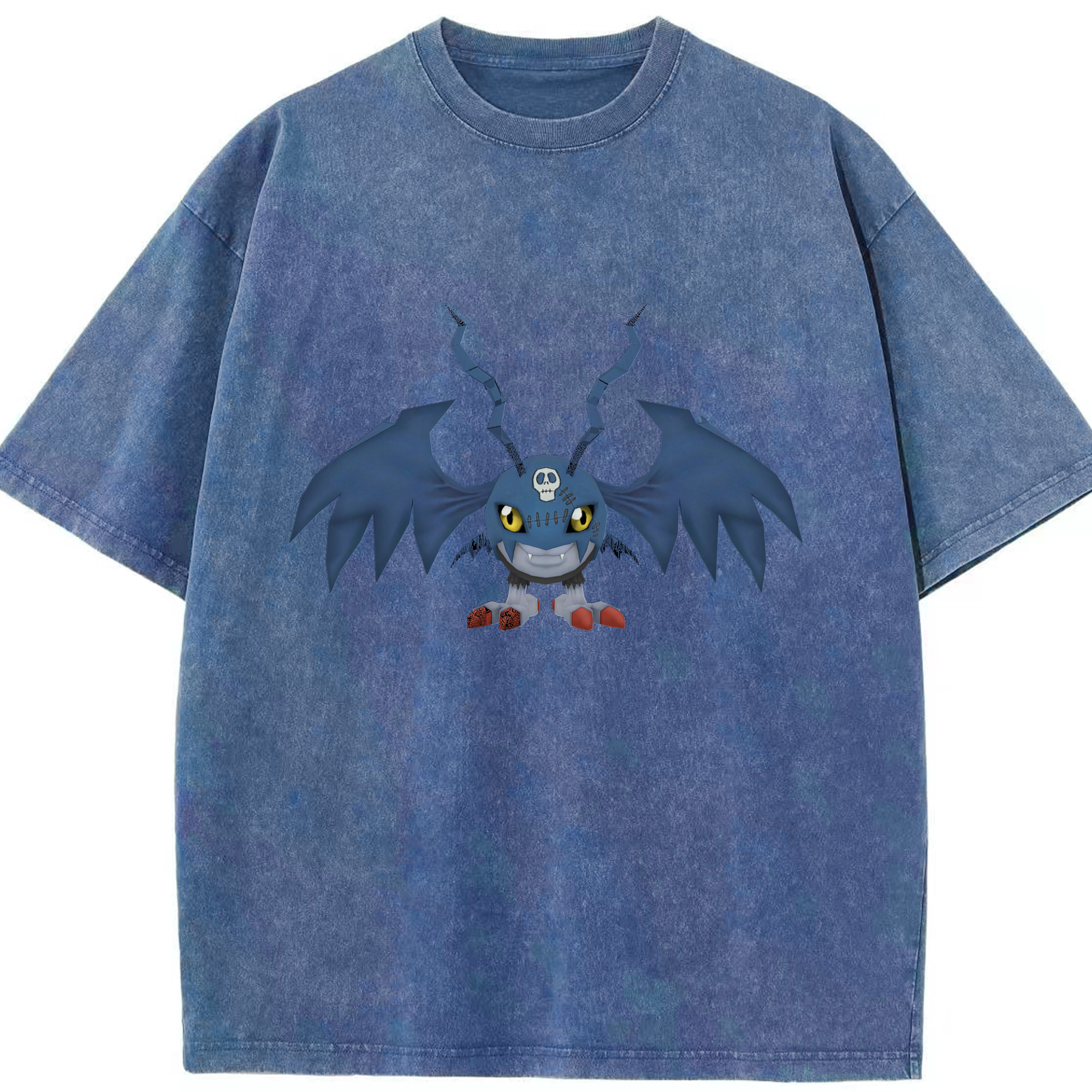 （画像用） Digimon デジタルモンスター/デジモン 綿100% ヴィンテージ風 半袖Tシャツ（フロントプリント）