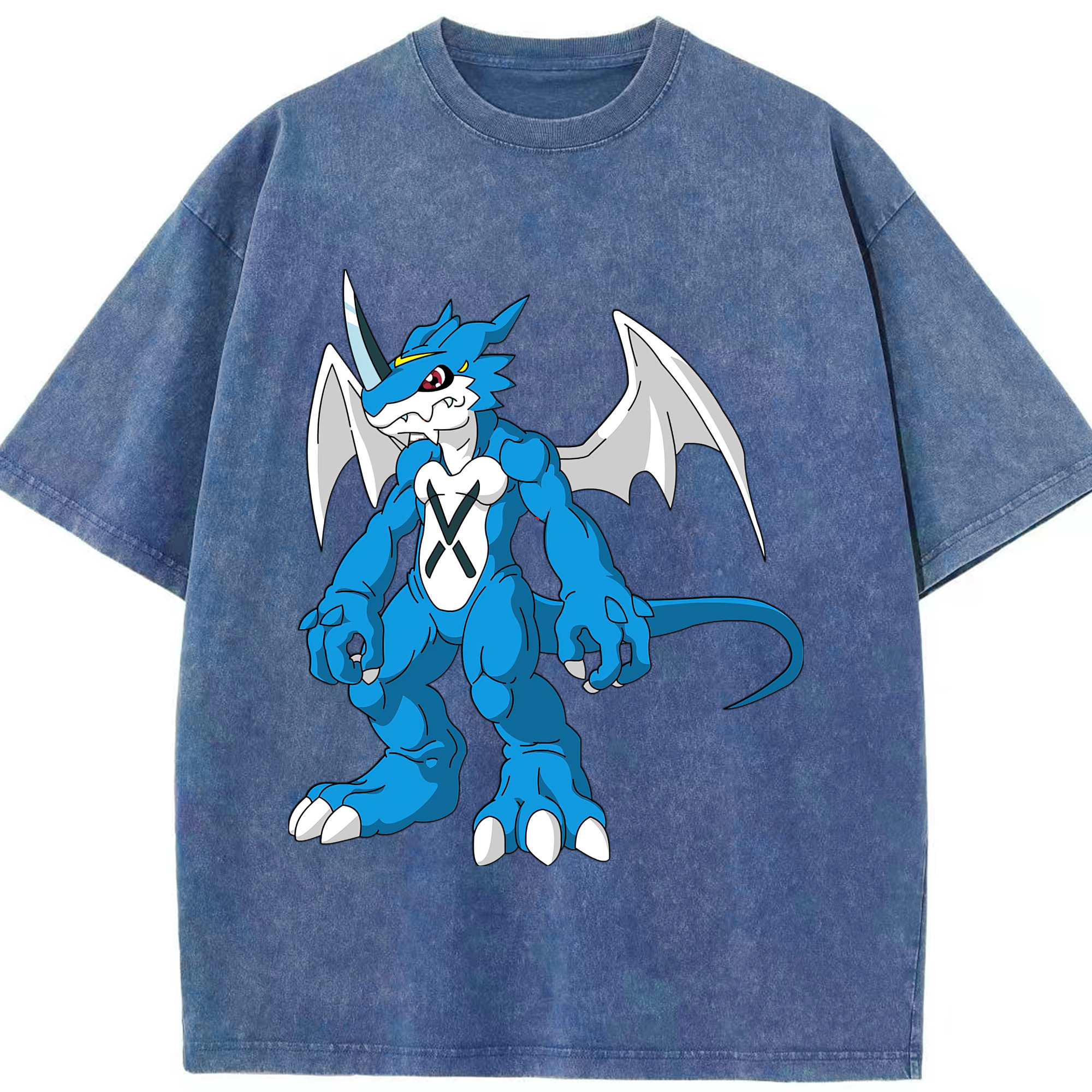 （画像用） Digimon デジタルモンスター/デジモン 綿100% ヴィンテージ風 半袖Tシャツ（フロントプリント）