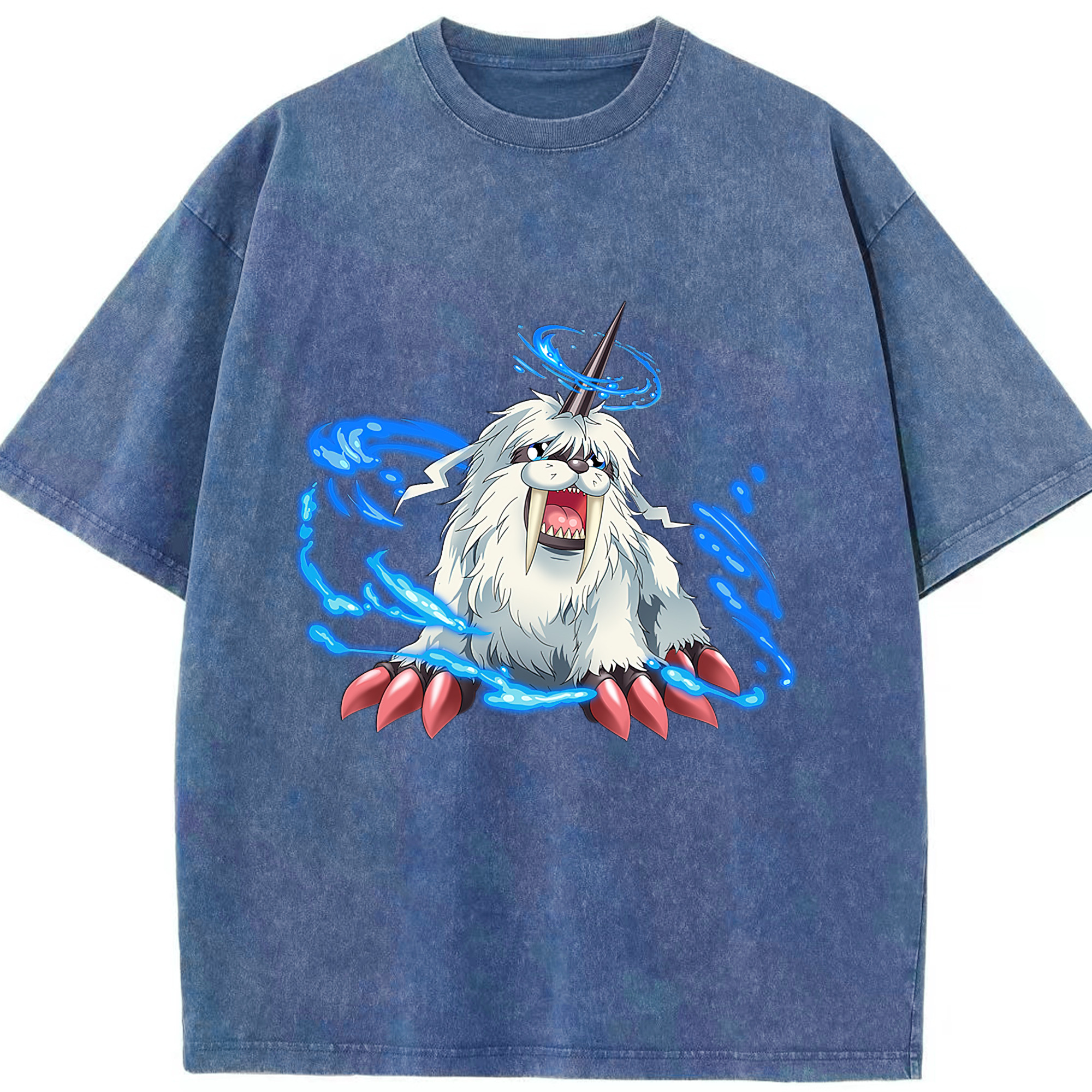 （画像用） Digimon デジタルモンスター/デジモン 綿100% ヴィンテージ風 半袖Tシャツ（フロントプリント）