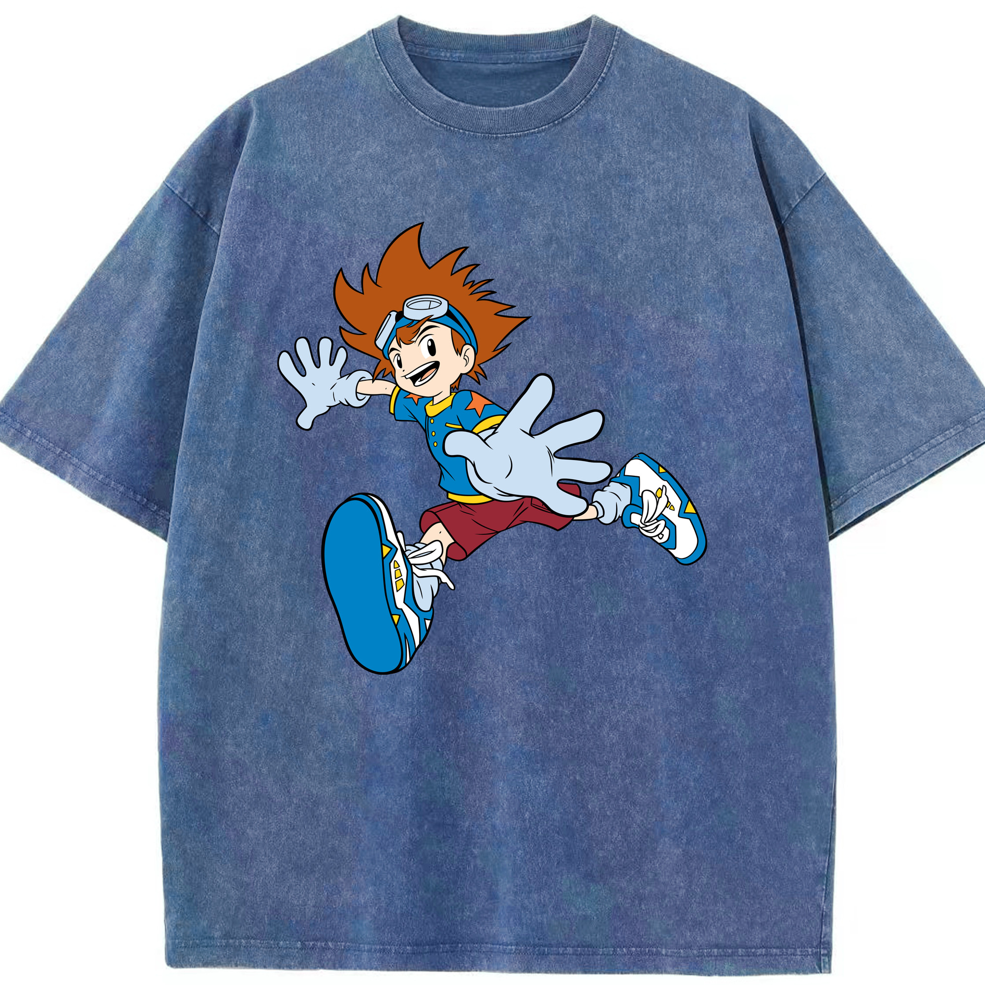 （画像用） Digimon デジタルモンスター/デジモン 綿100% ヴィンテージ風 半袖Tシャツ（フロントプリント）