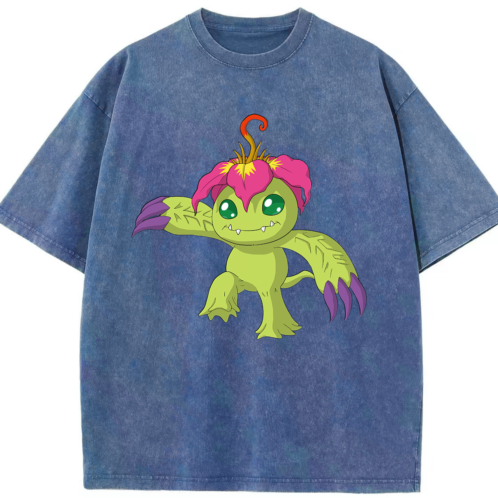 （画像用） Digimon デジタルモンスター/デジモン 綿100% ヴィンテージ風 半袖Tシャツ（フロントプリント）