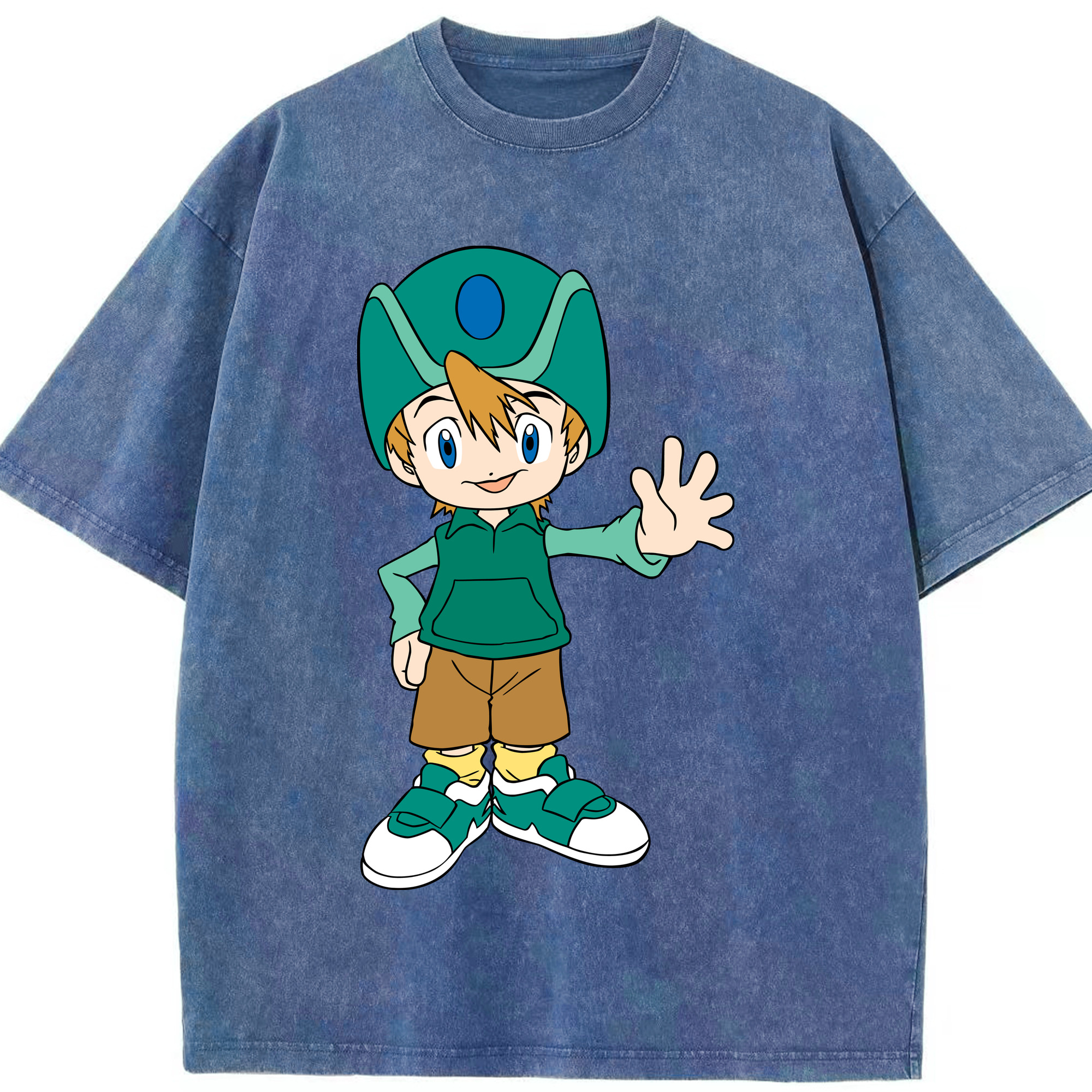 （画像用） Digimon デジタルモンスター/デジモン 綿100% ヴィンテージ風 半袖Tシャツ（フロントプリント）