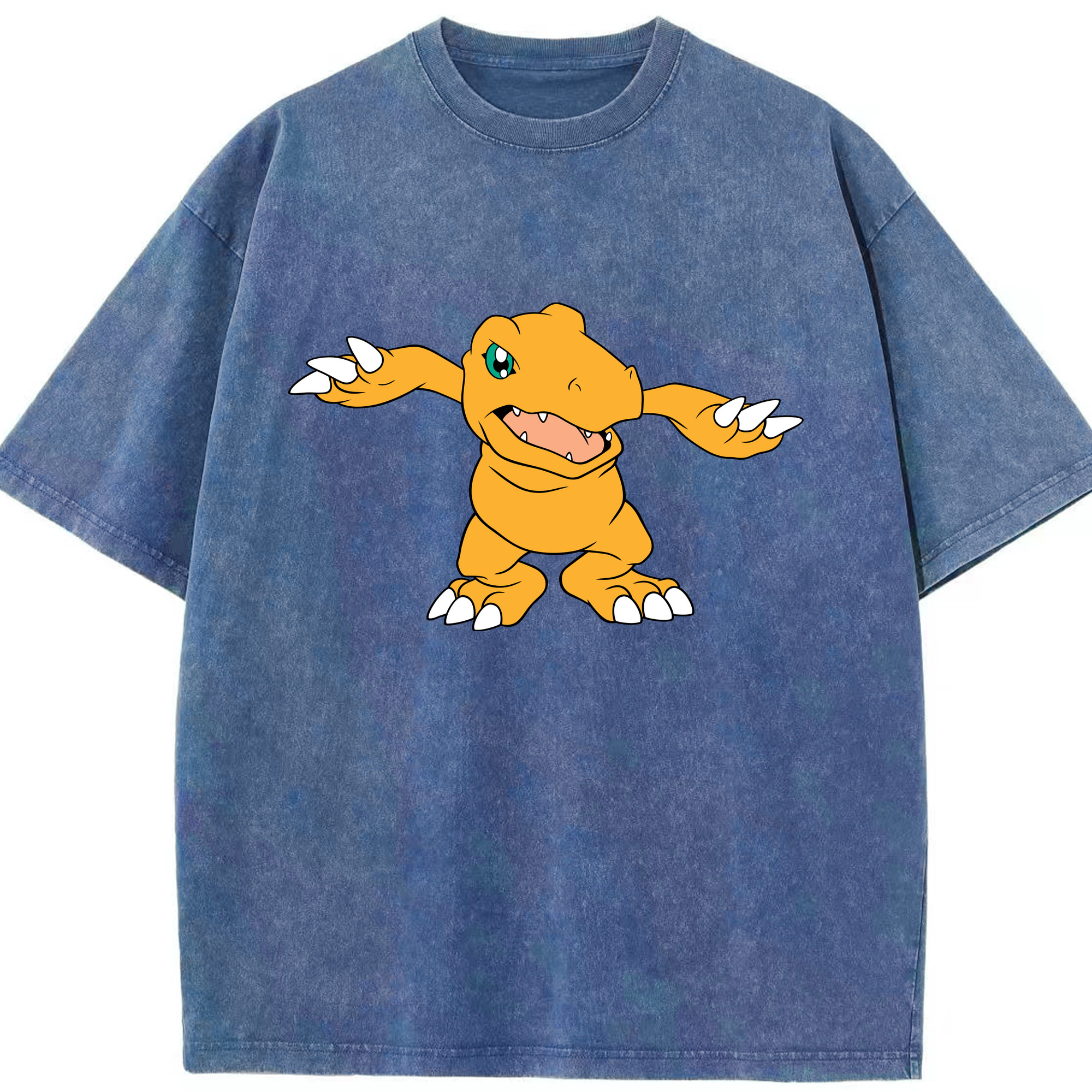 （画像用） Digimon デジタルモンスター/デジモン 綿100% ヴィンテージ風 半袖Tシャツ（フロントプリント）