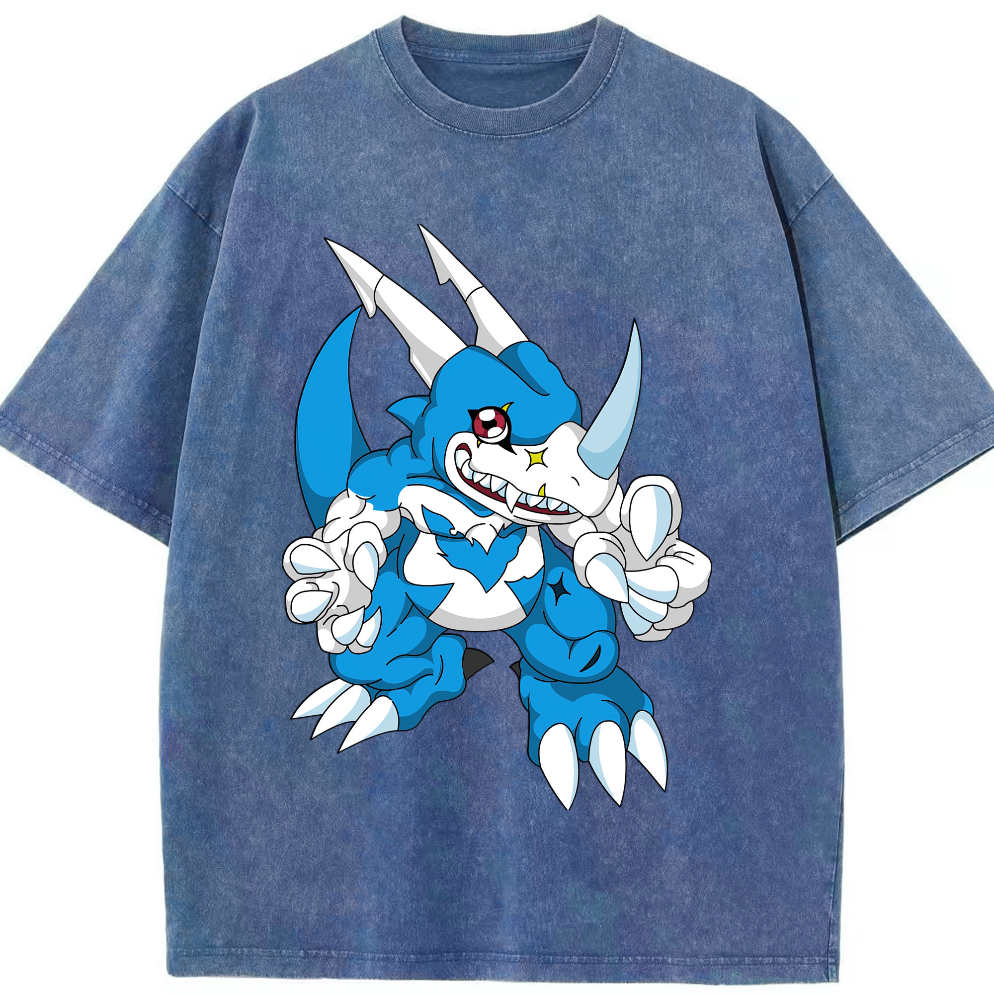 （画像用） Digimon デジタルモンスター/デジモン 綿100% ヴィンテージ風 半袖Tシャツ（フロントプリント）