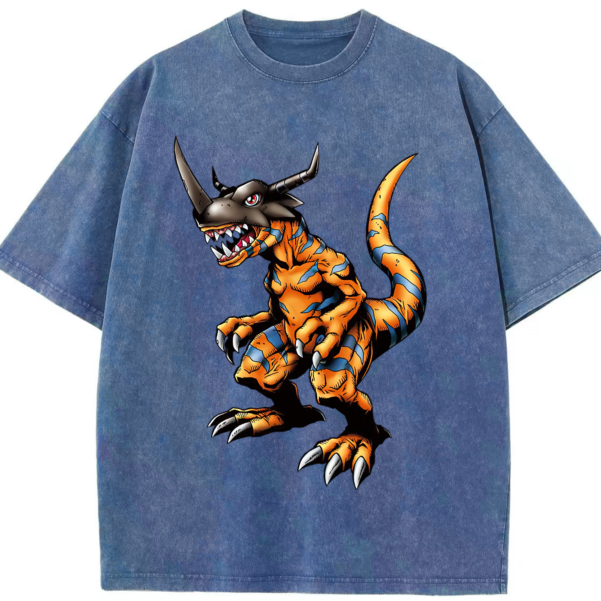 （画像用） Digimon デジタルモンスター/デジモン 綿100% ヴィンテージ風 半袖Tシャツ（フロントプリント）