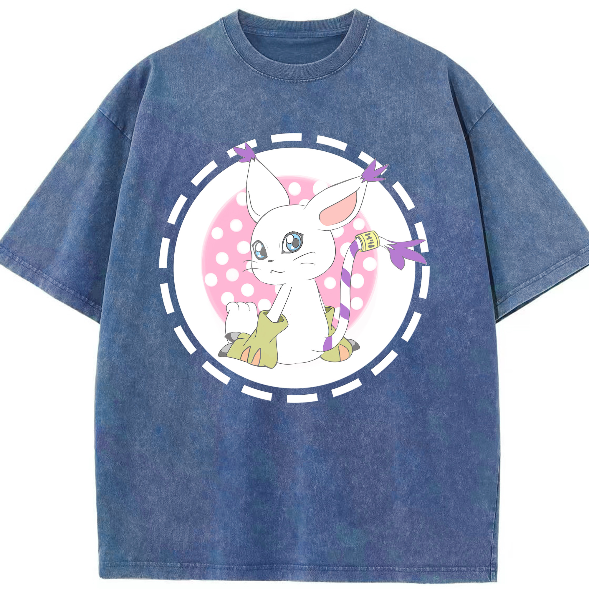 （画像用） Digimon デジタルモンスター/デジモン 綿100% ヴィンテージ風 半袖Tシャツ（フロントプリント）