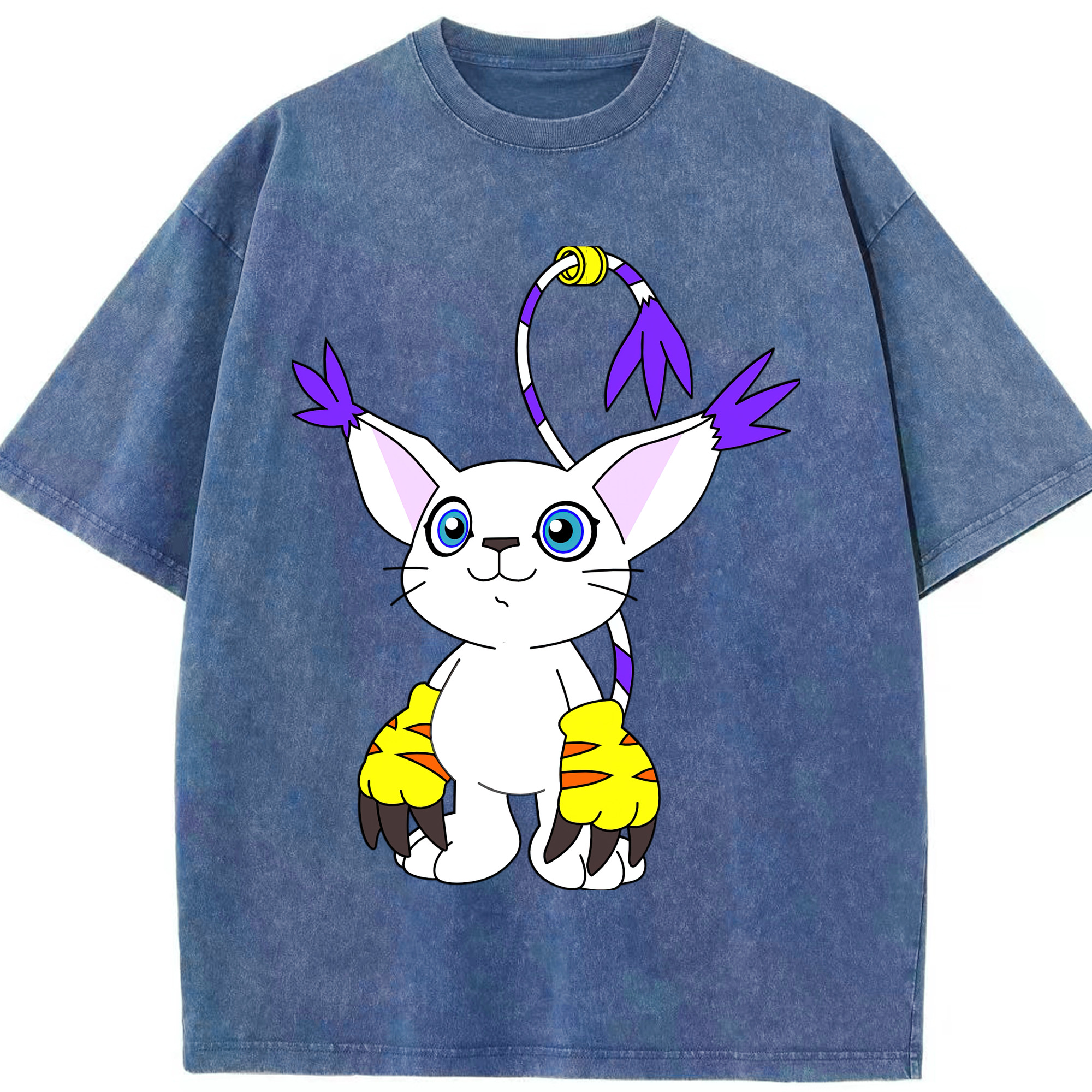 （画像用） Digimon デジタルモンスター/デジモン 綿100% ヴィンテージ風 半袖Tシャツ（フロントプリント）