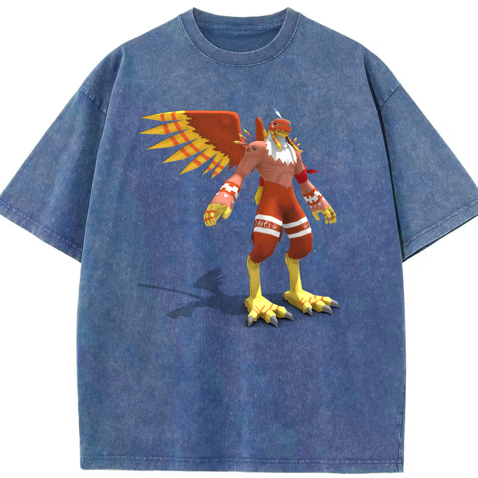 （画像用） Digimon デジタルモンスター/デジモン 綿100% ヴィンテージ風 半袖Tシャツ（フロントプリント）