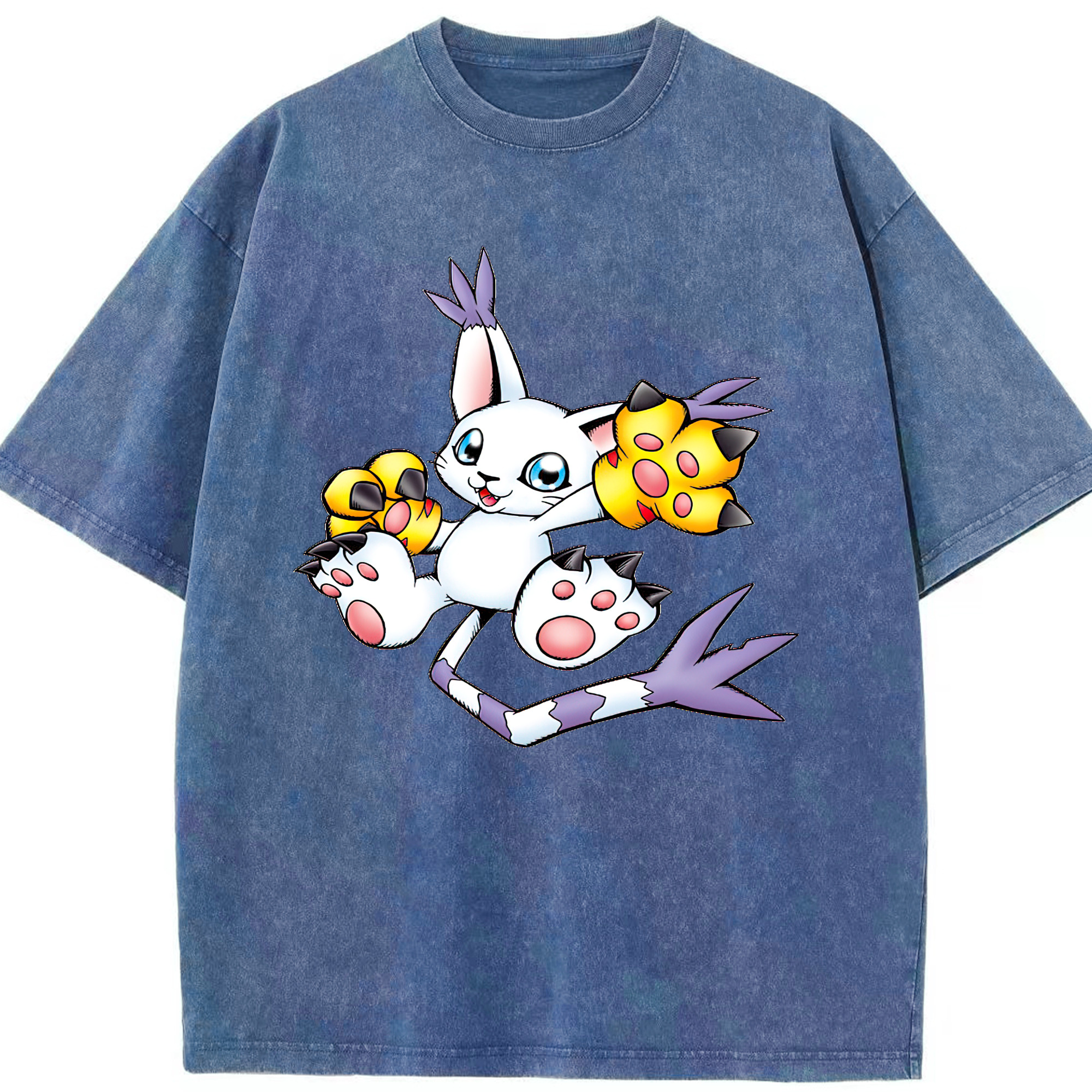 （画像用） Digimon デジタルモンスター/デジモン 綿100% ヴィンテージ風 半袖Tシャツ（フロントプリント）