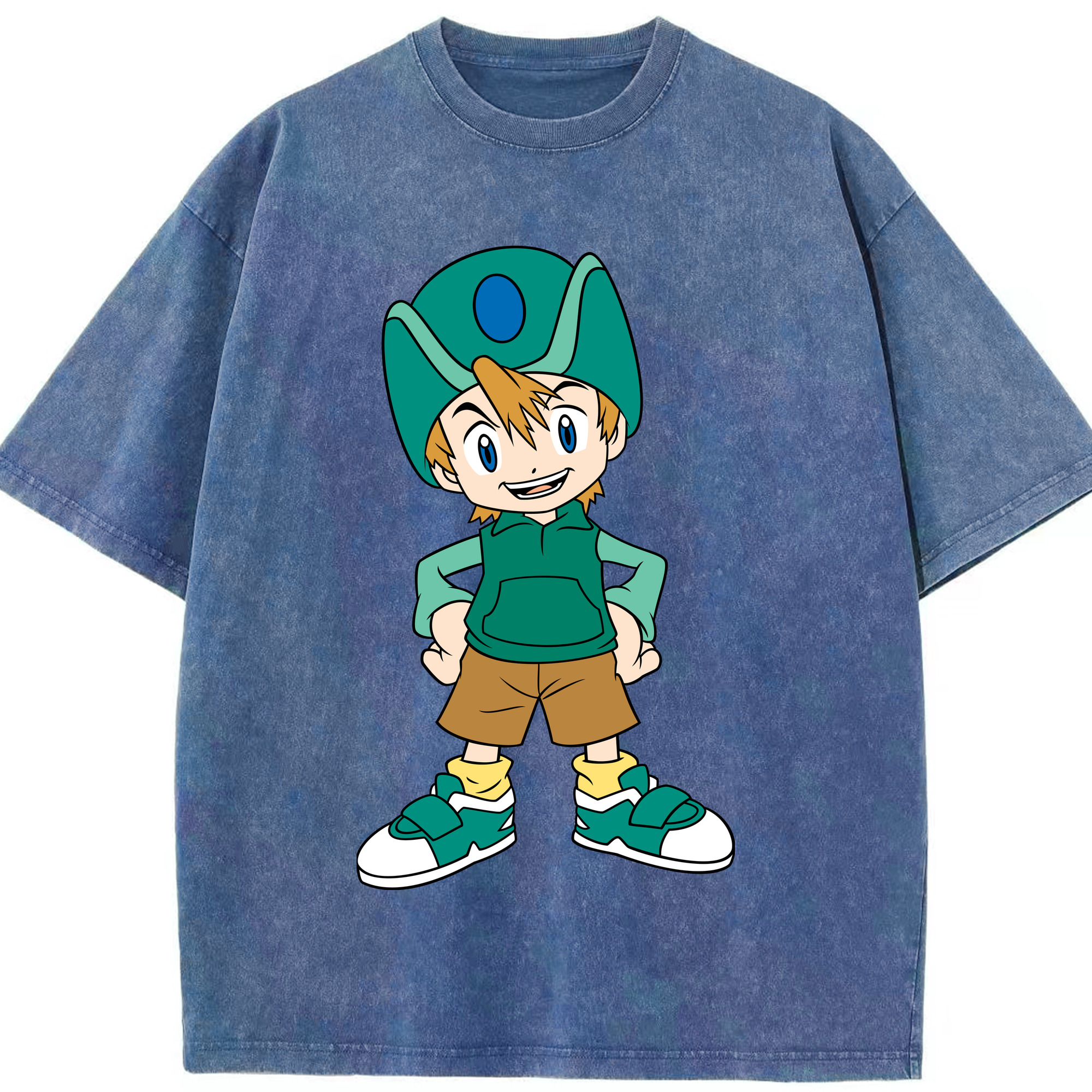（画像用） Digimon デジタルモンスター/デジモン 綿100% ヴィンテージ風 半袖Tシャツ（フロントプリント）