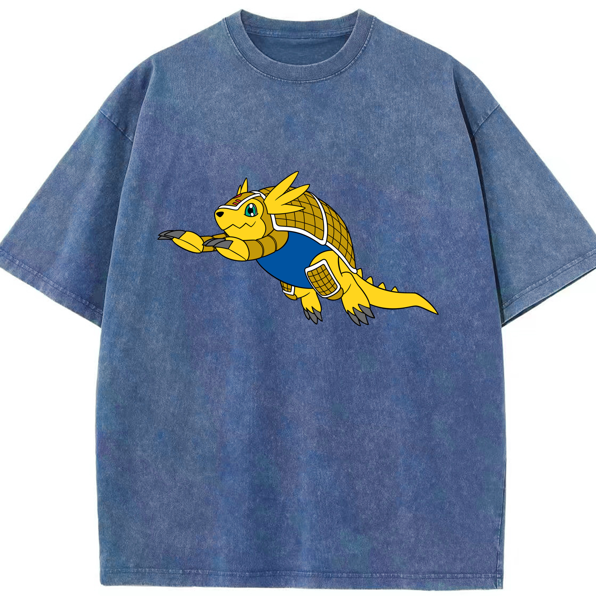 （画像用） Digimon デジタルモンスター/デジモン 綿100% ヴィンテージ風 半袖Tシャツ（フロントプリント）