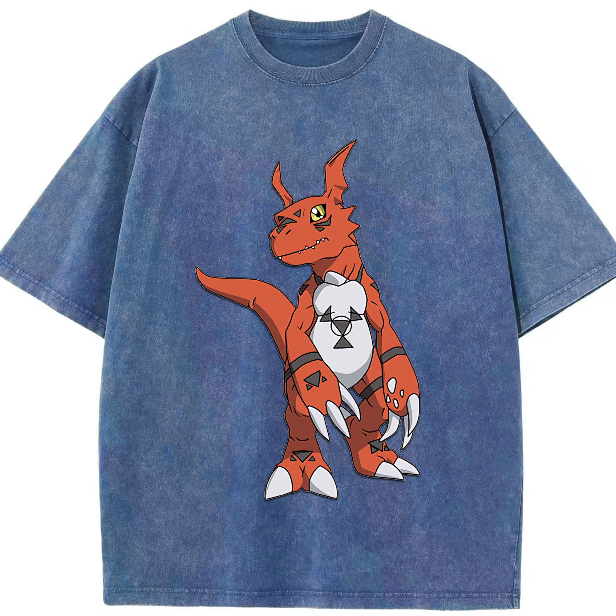 （画像用） Digimon デジタルモンスター/デジモン 綿100% ヴィンテージ風 半袖Tシャツ（フロントプリント）
