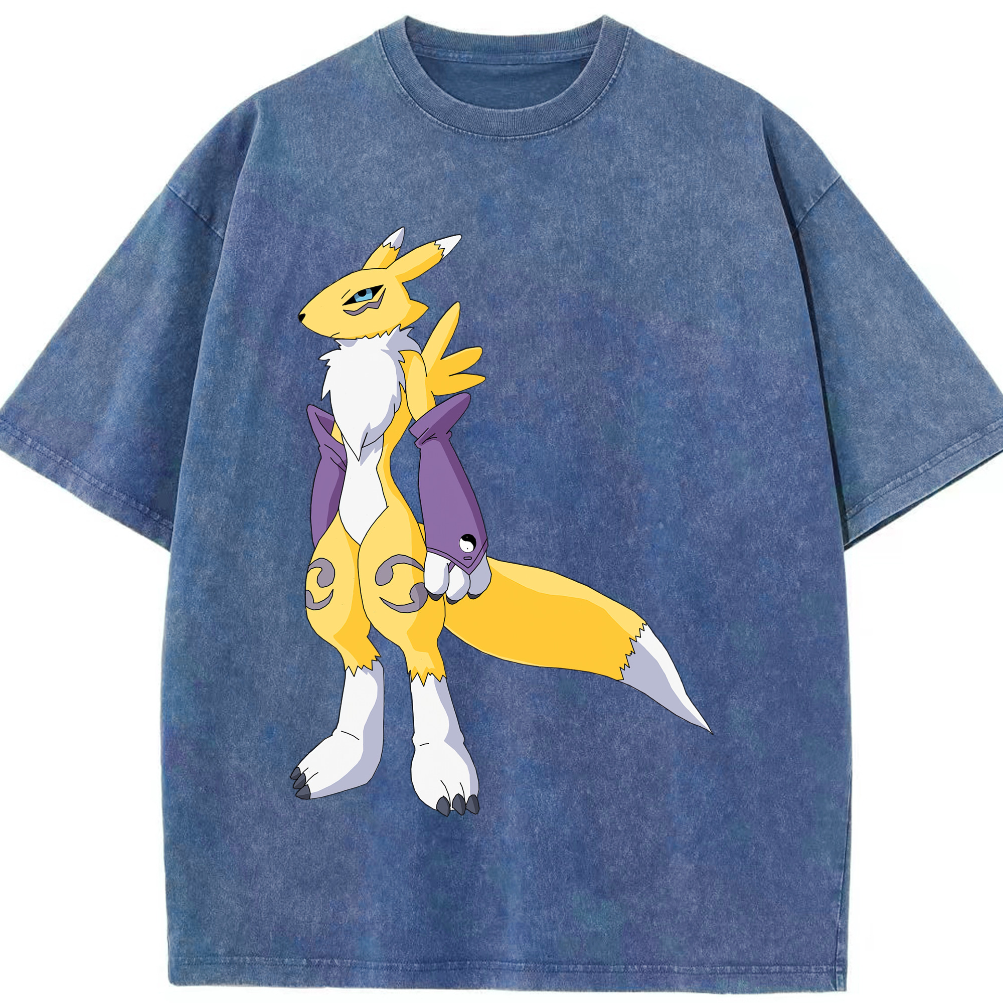 （画像用） Digimon デジタルモンスター/デジモン 綿100% ヴィンテージ風 半袖Tシャツ（フロントプリント）