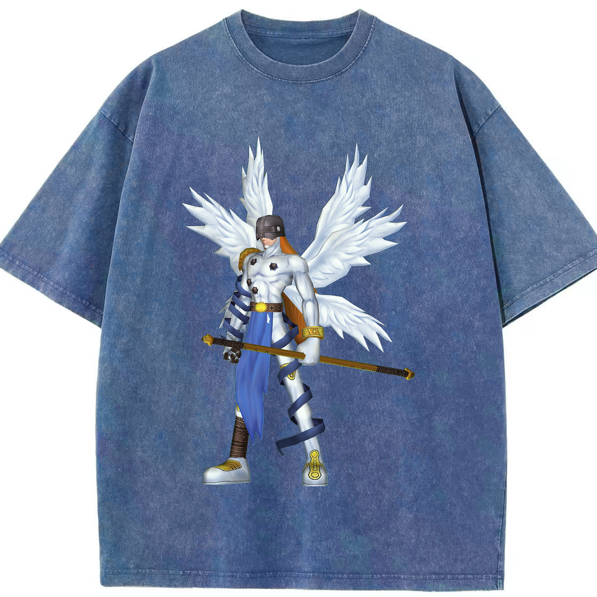 （画像用） Digimon デジタルモンスター/デジモン 綿100% ヴィンテージ風 半袖Tシャツ（フロントプリント）