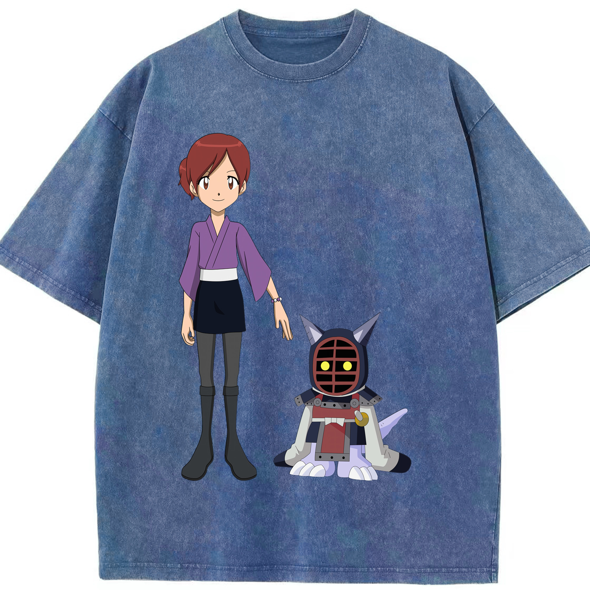 （画像用） Digimon デジタルモンスター/デジモン 綿100% ヴィンテージ風 半袖Tシャツ（フロントプリント）