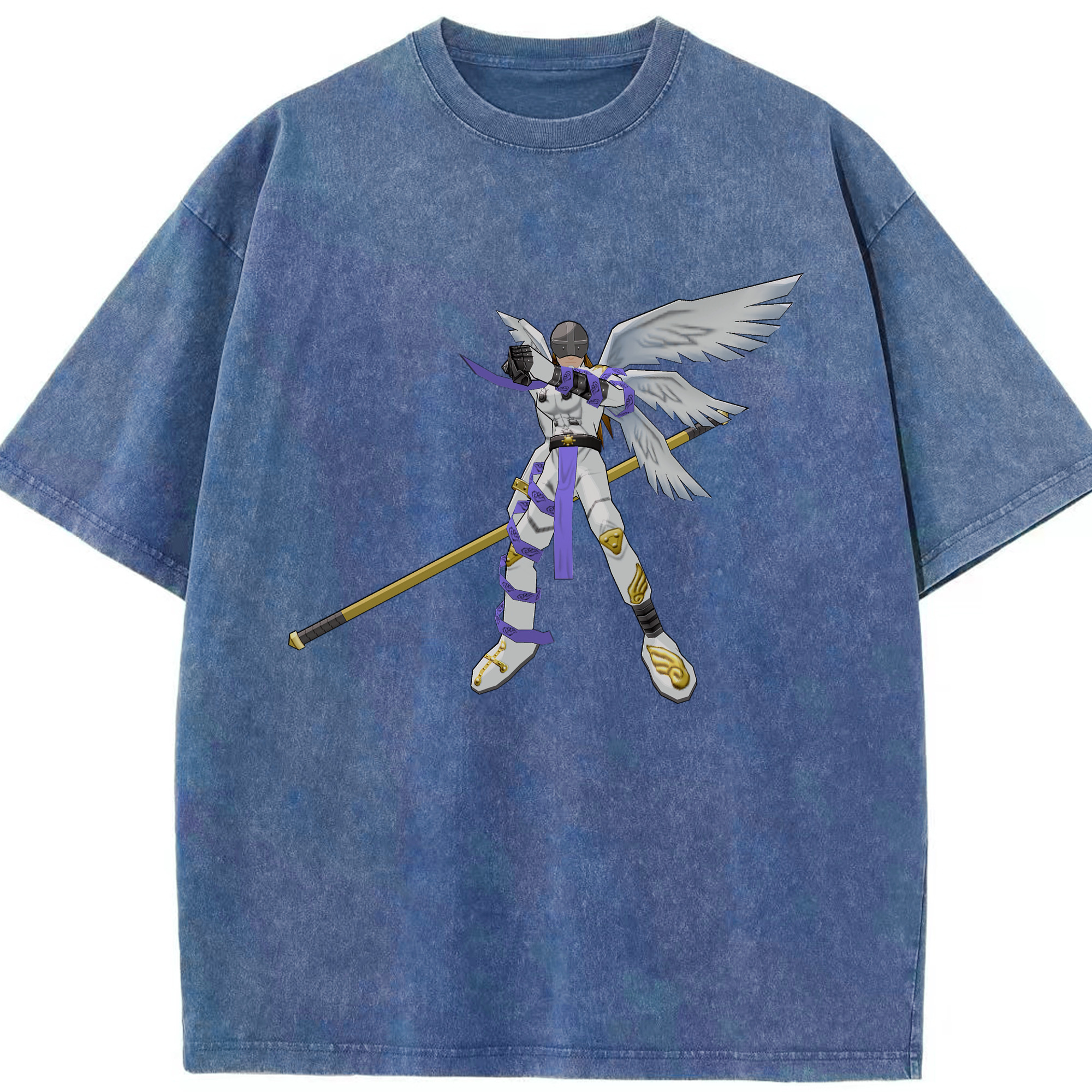 （画像用） Digimon デジタルモンスター/デジモン 綿100% ヴィンテージ風 半袖Tシャツ（フロントプリント）
