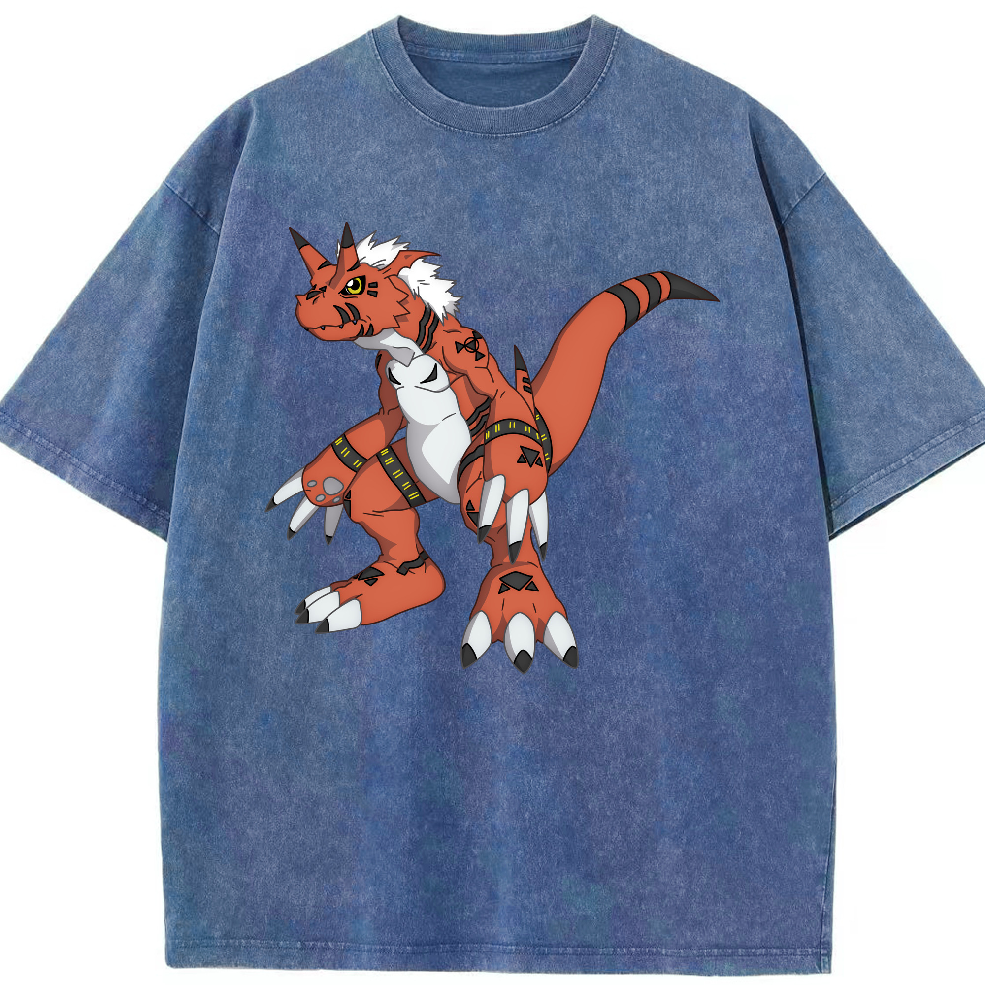 （画像用） Digimon デジタルモンスター/デジモン 綿100% ヴィンテージ風 半袖Tシャツ（フロントプリント）