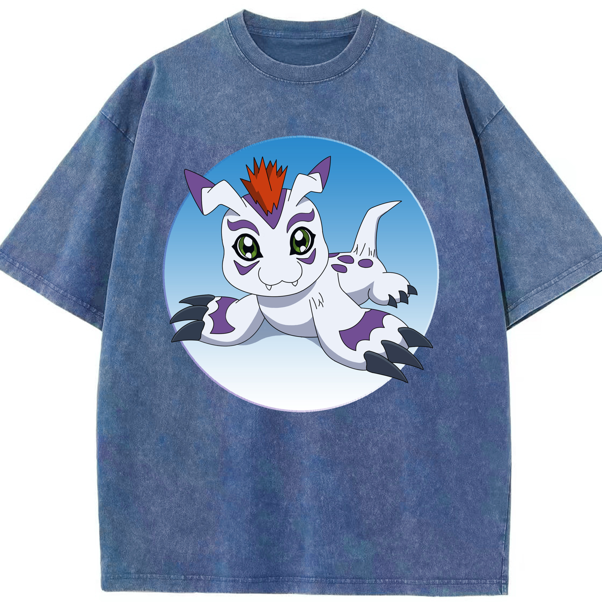 （画像用） Digimon デジタルモンスター/デジモン 綿100% ヴィンテージ風 半袖Tシャツ（フロントプリント）