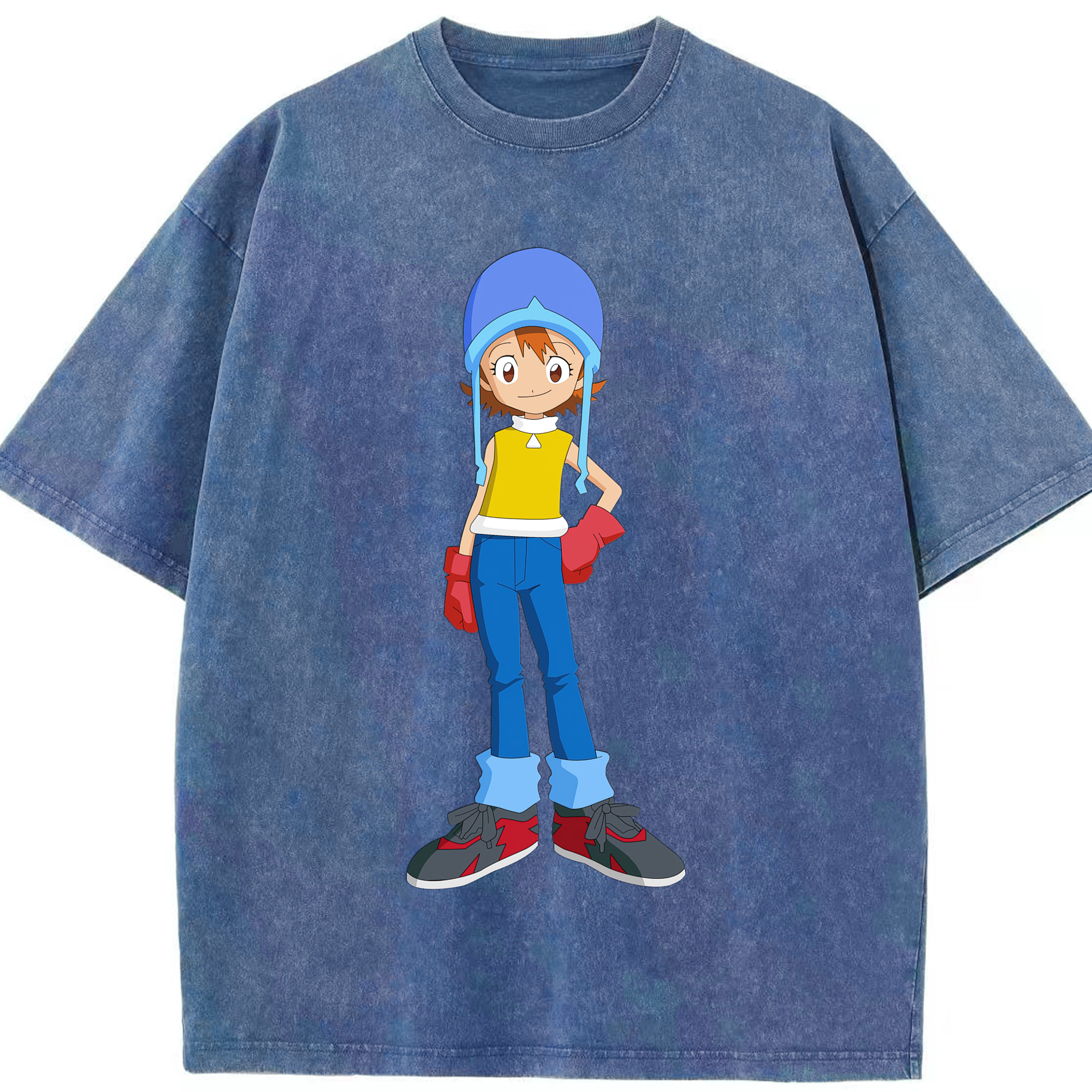（画像用） Digimon デジタルモンスター/デジモン 綿100% ヴィンテージ風 半袖Tシャツ（フロントプリント）