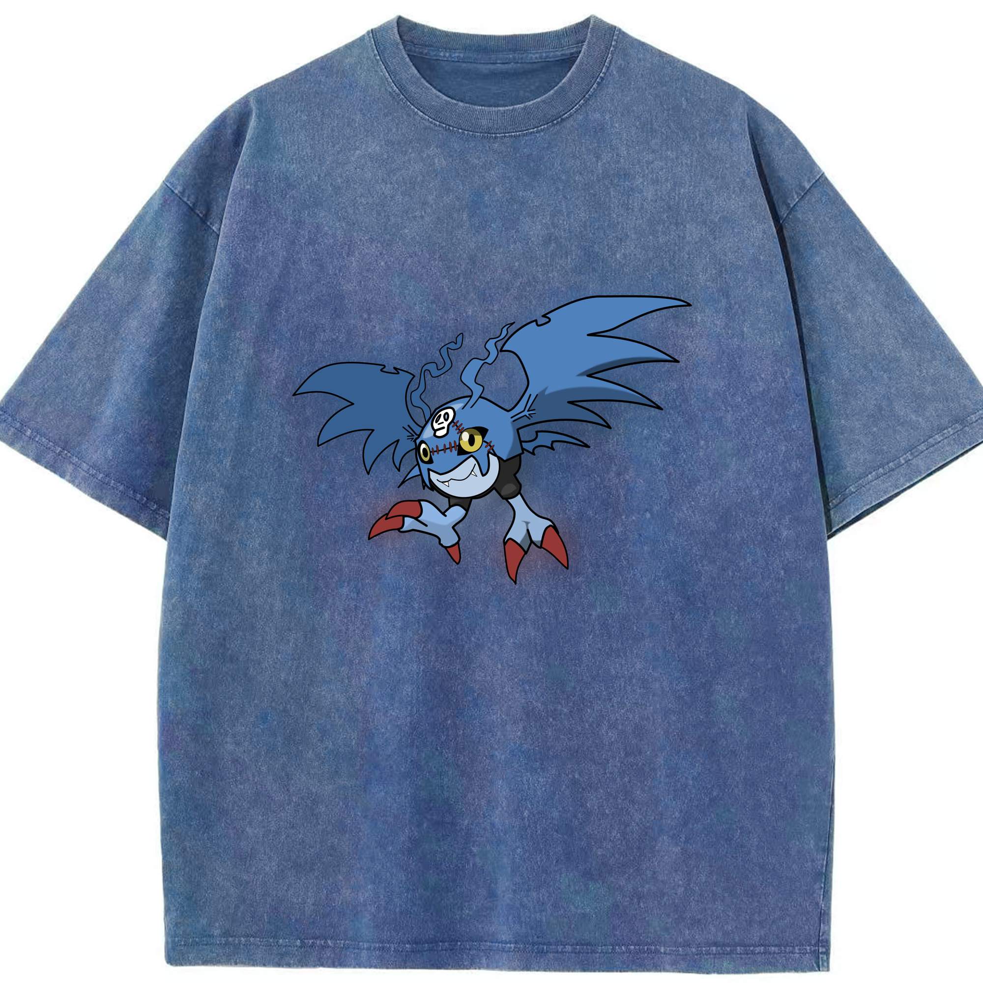 （画像用） Digimon デジタルモンスター/デジモン 綿100% ヴィンテージ風 半袖Tシャツ（フロントプリント）