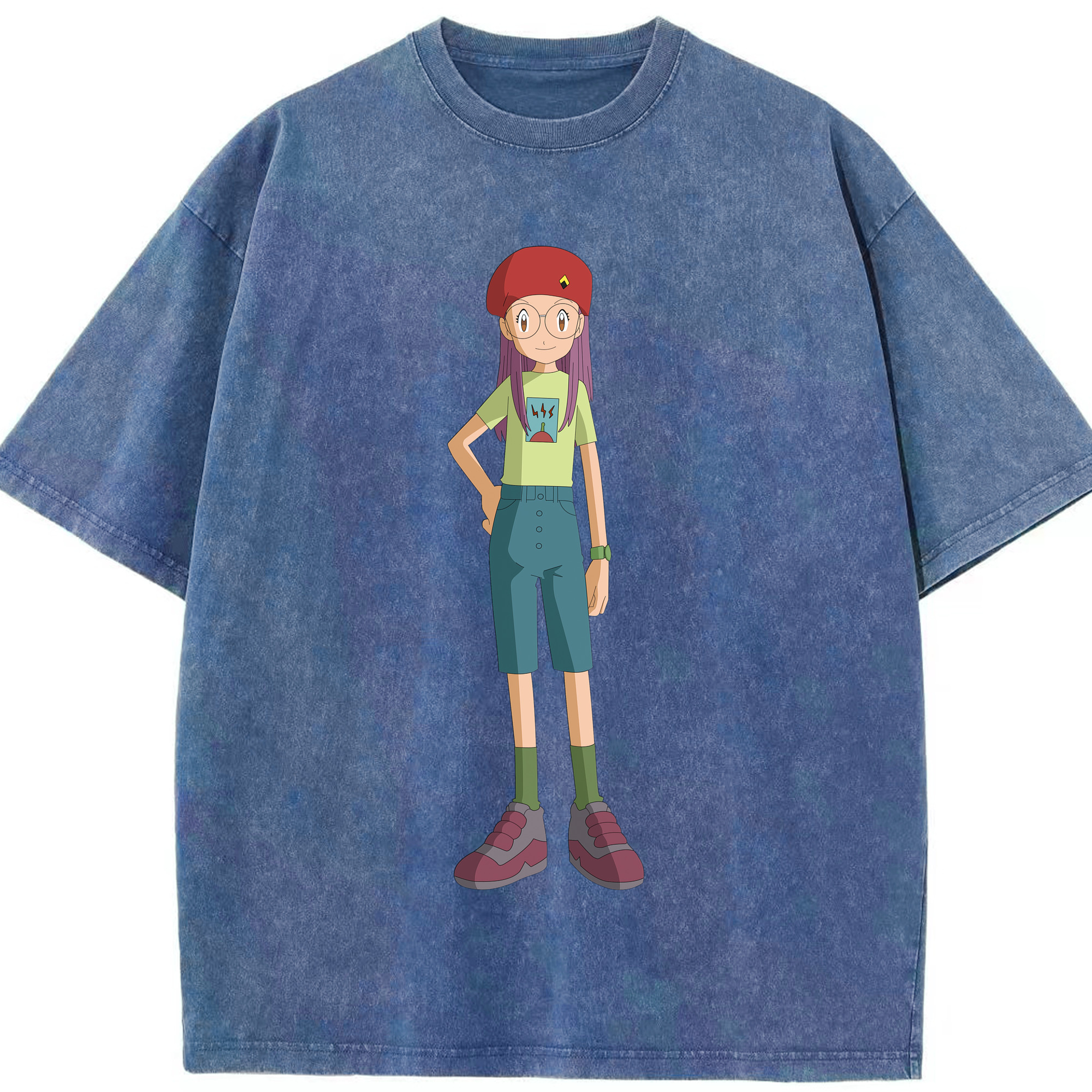 （画像用） Digimon デジタルモンスター/デジモン 綿100% ヴィンテージ風 半袖Tシャツ（フロントプリント）