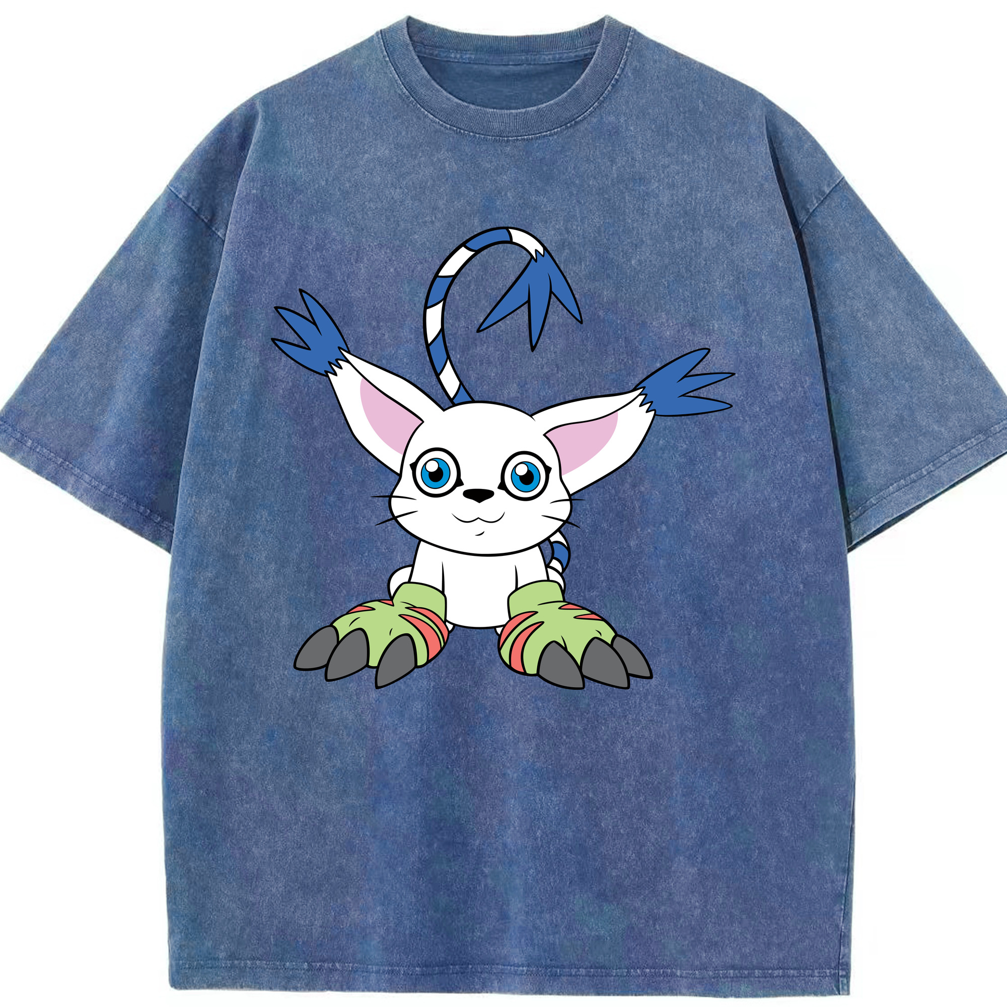 （画像用） Digimon デジタルモンスター/デジモン 綿100% ヴィンテージ風 半袖Tシャツ（フロントプリント）