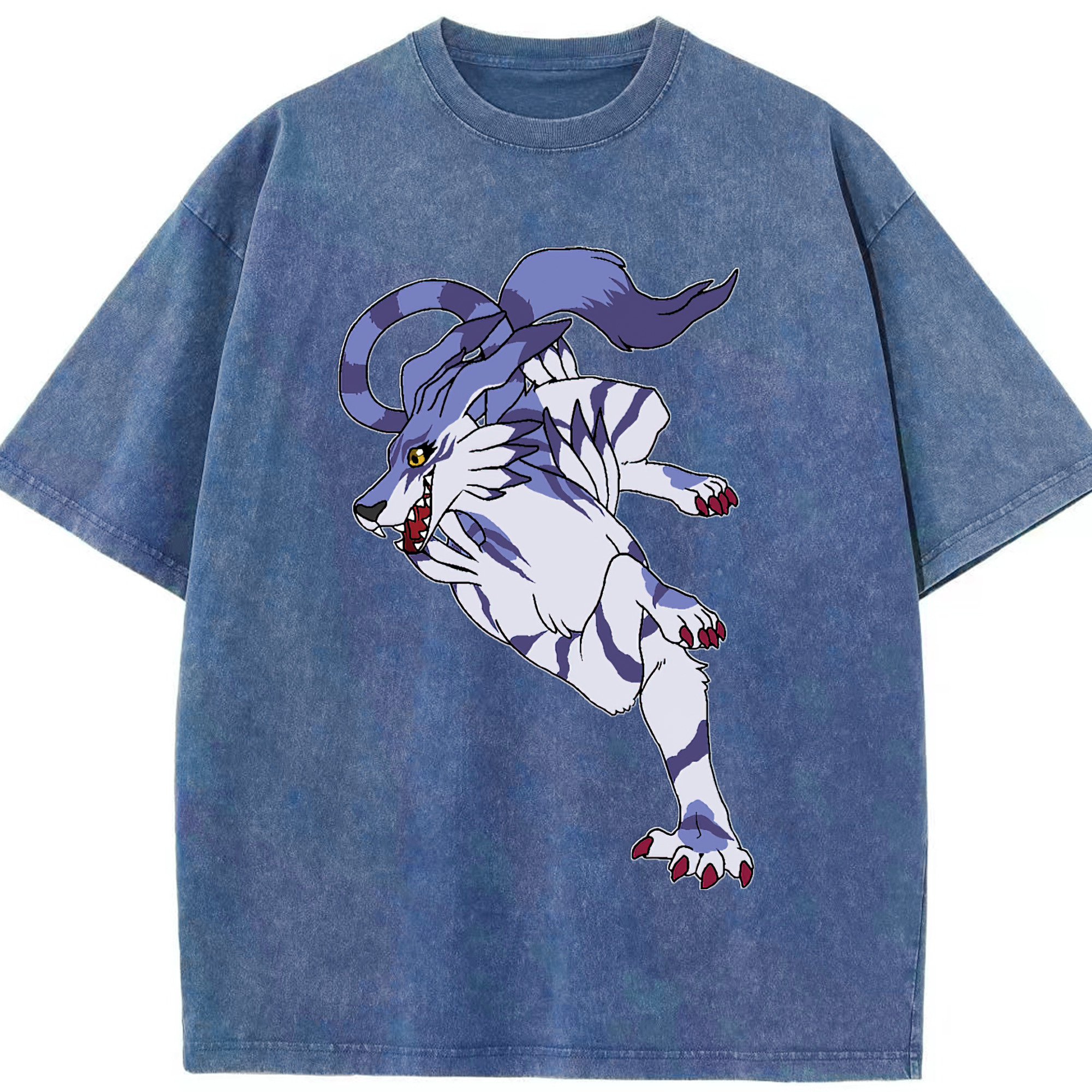 （画像用） Digimon デジタルモンスター/デジモン 綿100% ヴィンテージ風 半袖Tシャツ（フロントプリント）