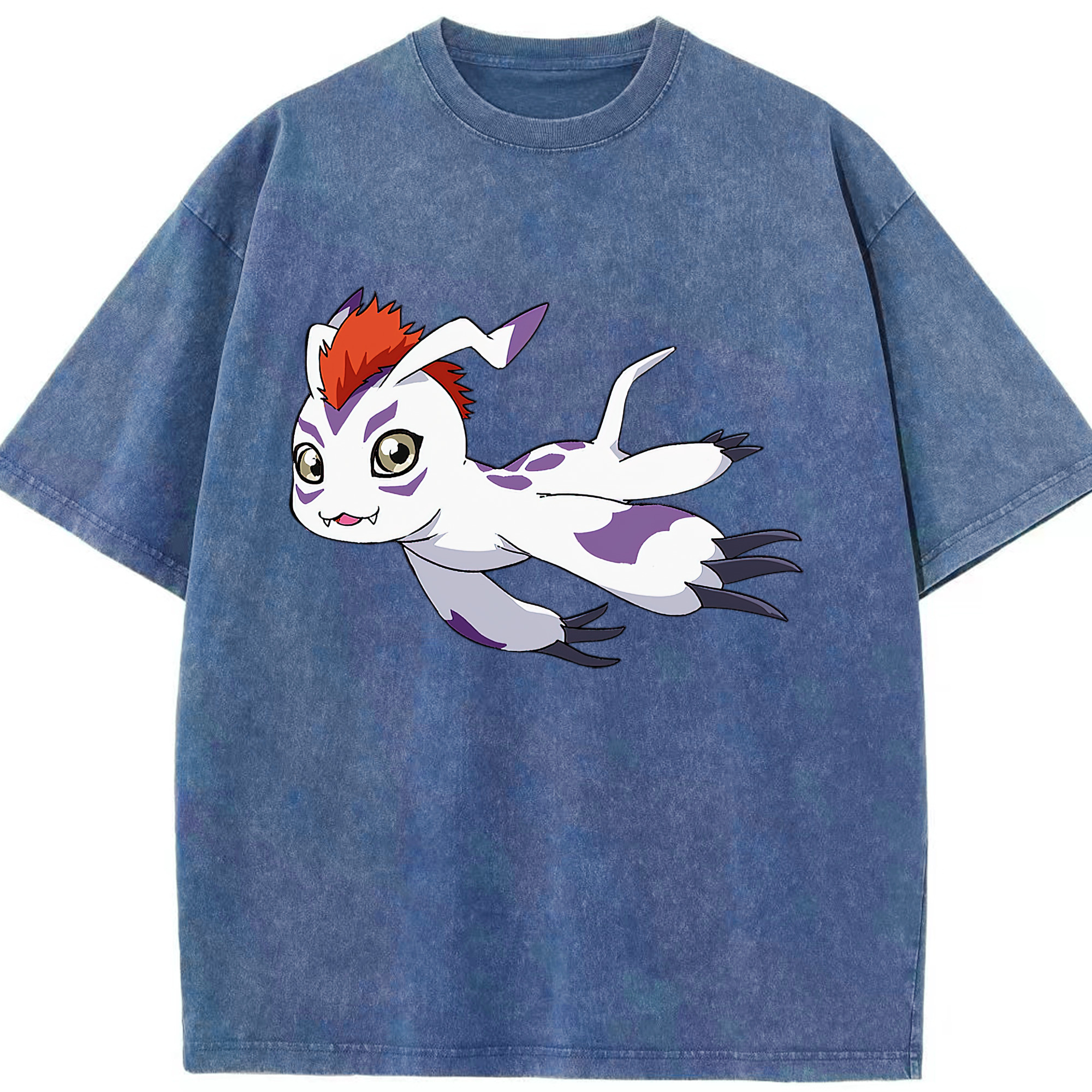 （画像用） Digimon デジタルモンスター/デジモン 綿100% ヴィンテージ風 半袖Tシャツ（フロントプリント）