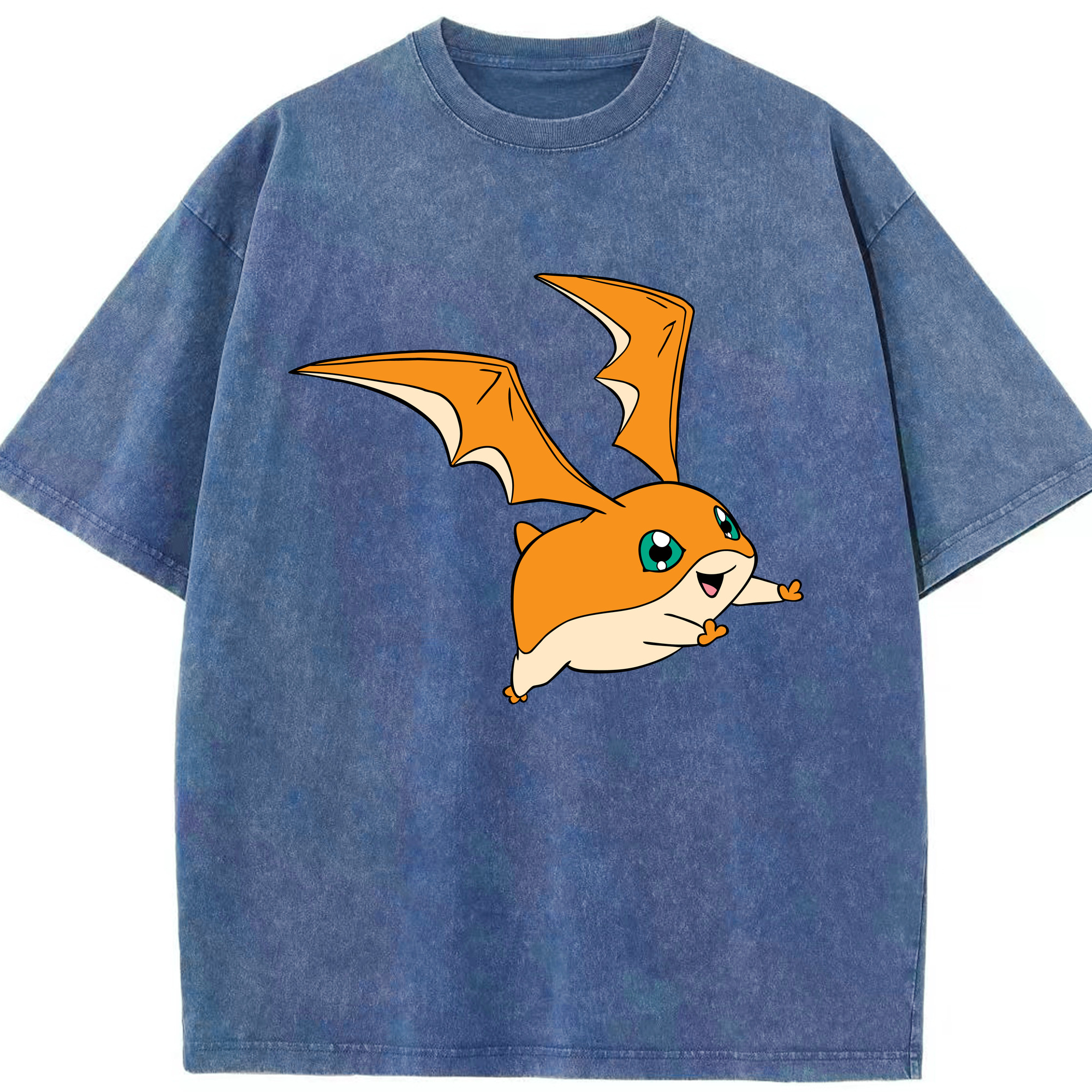 （画像用） Digimon デジタルモンスター/デジモン 綿100% ヴィンテージ風 半袖Tシャツ（フロントプリント）