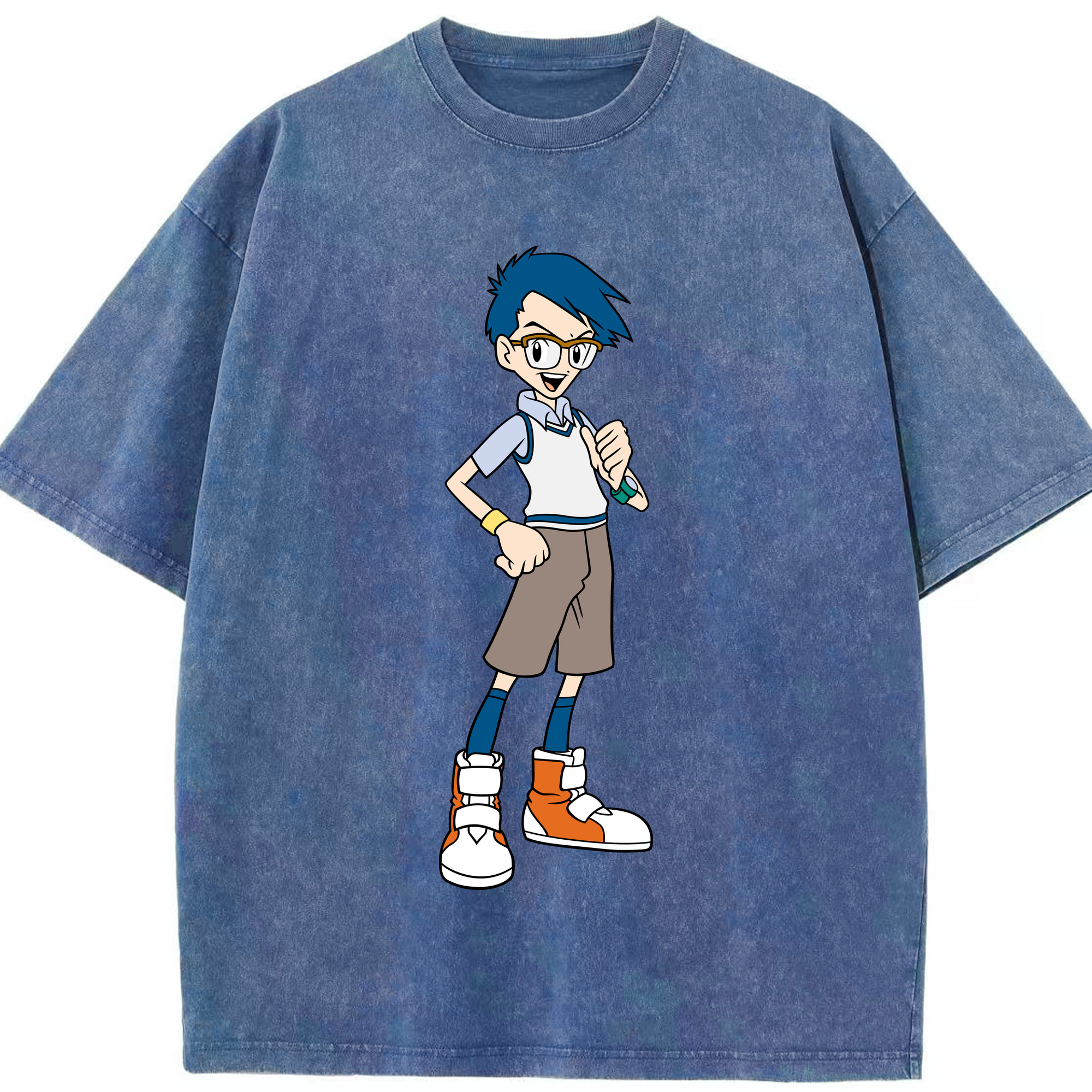 （画像用） Digimon デジタルモンスター/デジモン 綿100% ヴィンテージ風 半袖Tシャツ（フロントプリント）