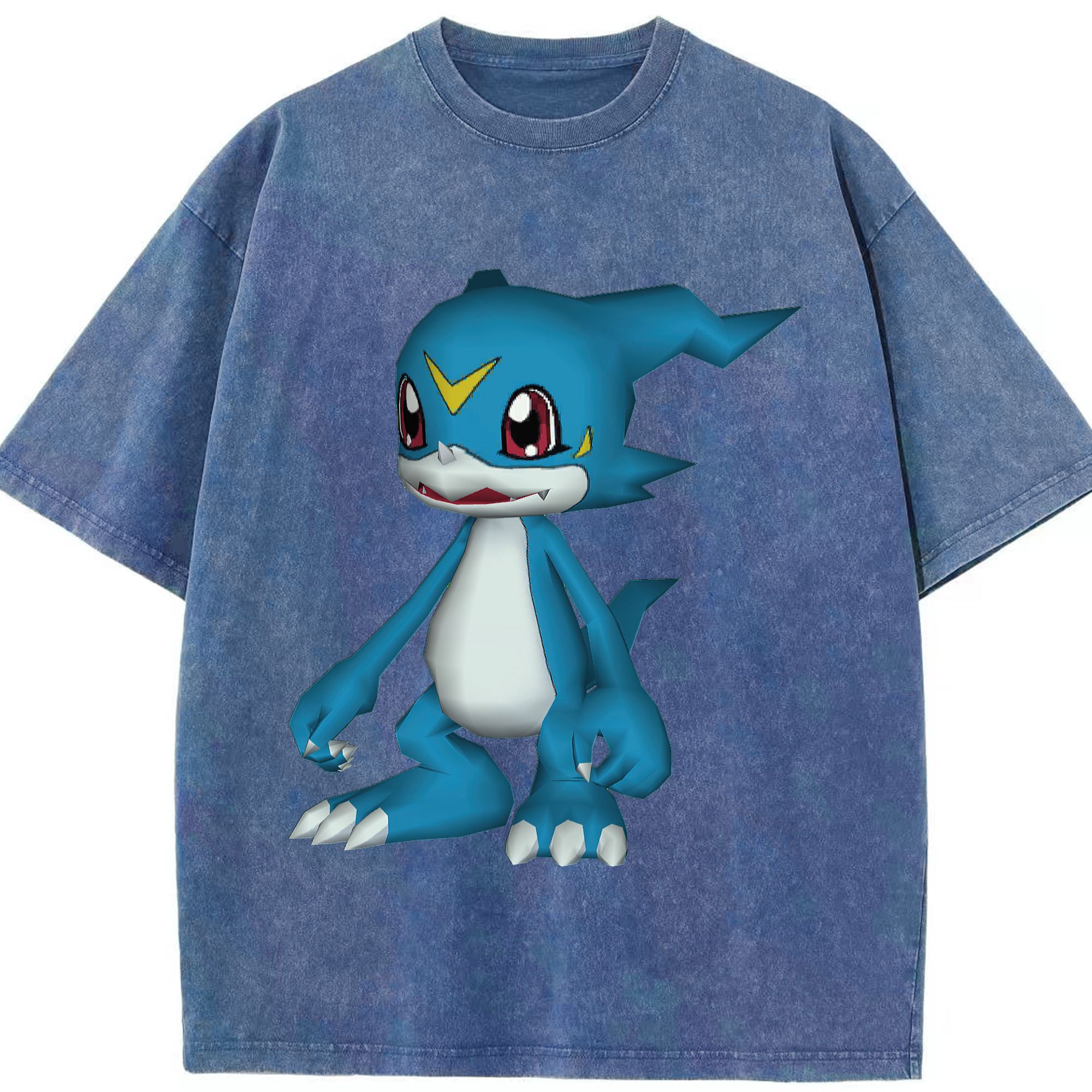 （画像用） Digimon デジタルモンスター/デジモン 綿100% ヴィンテージ風 半袖Tシャツ（フロントプリント）