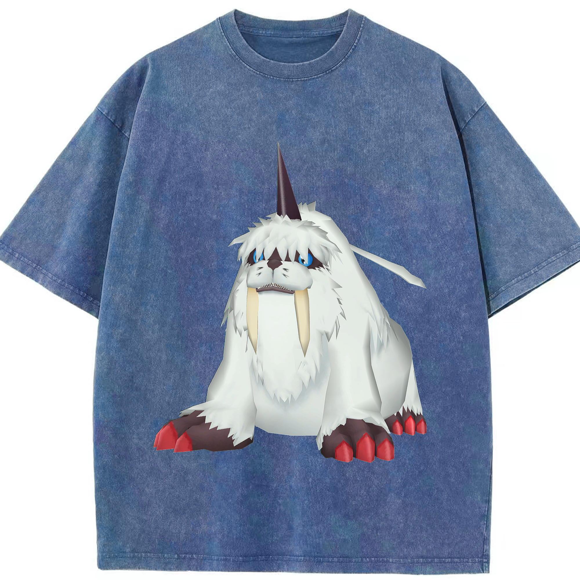 （画像用） Digimon デジタルモンスター/デジモン 綿100% ヴィンテージ風 半袖Tシャツ（フロントプリント）