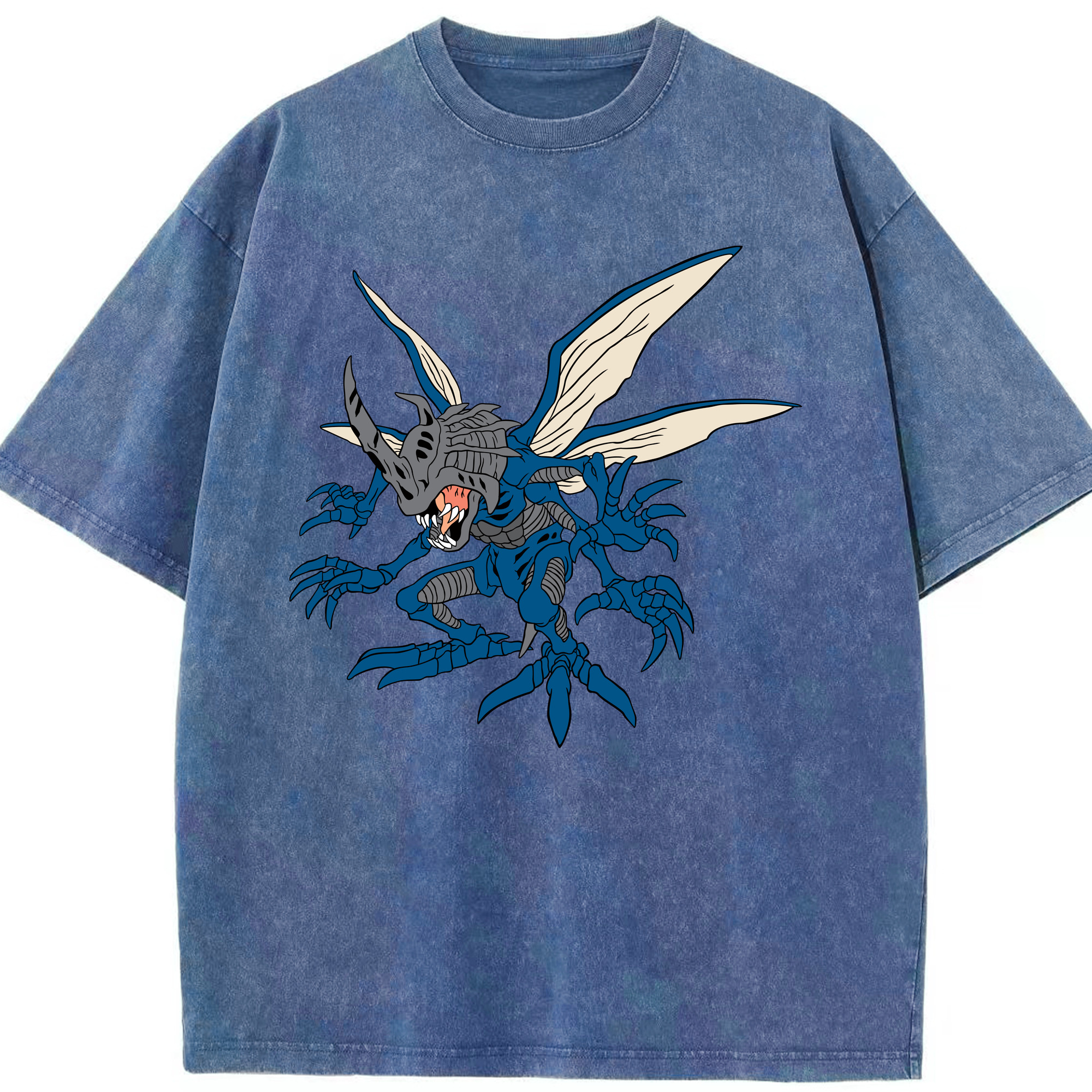 （画像用） Digimon デジタルモンスター/デジモン 綿100% ヴィンテージ風 半袖Tシャツ（フロントプリント）
