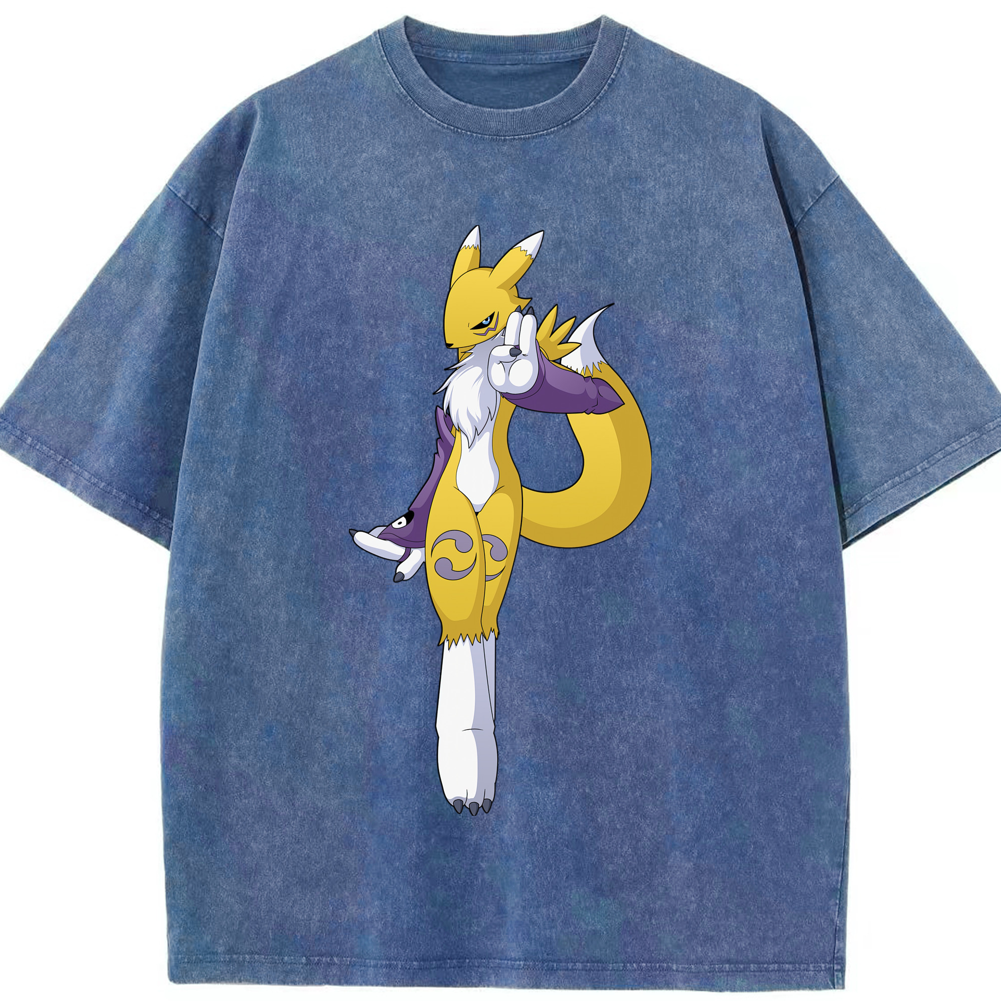 （画像用） Digimon デジタルモンスター/デジモン 綿100% ヴィンテージ風 半袖Tシャツ（フロントプリント）