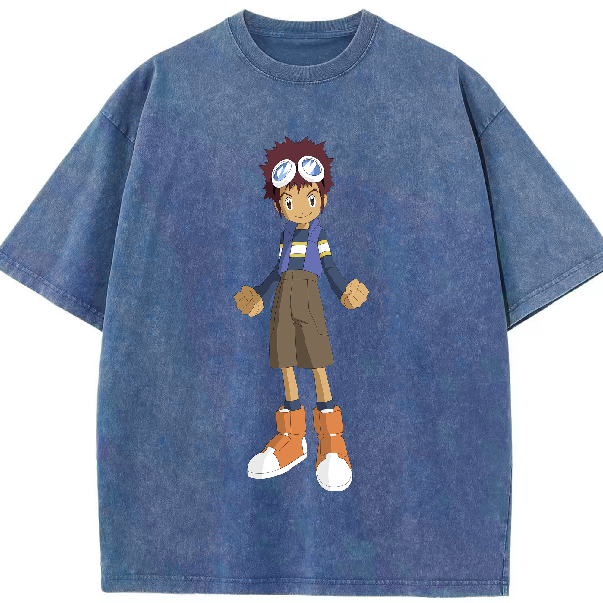 （画像用） Digimon デジタルモンスター/デジモン 綿100% ヴィンテージ風 半袖Tシャツ（フロントプリント）