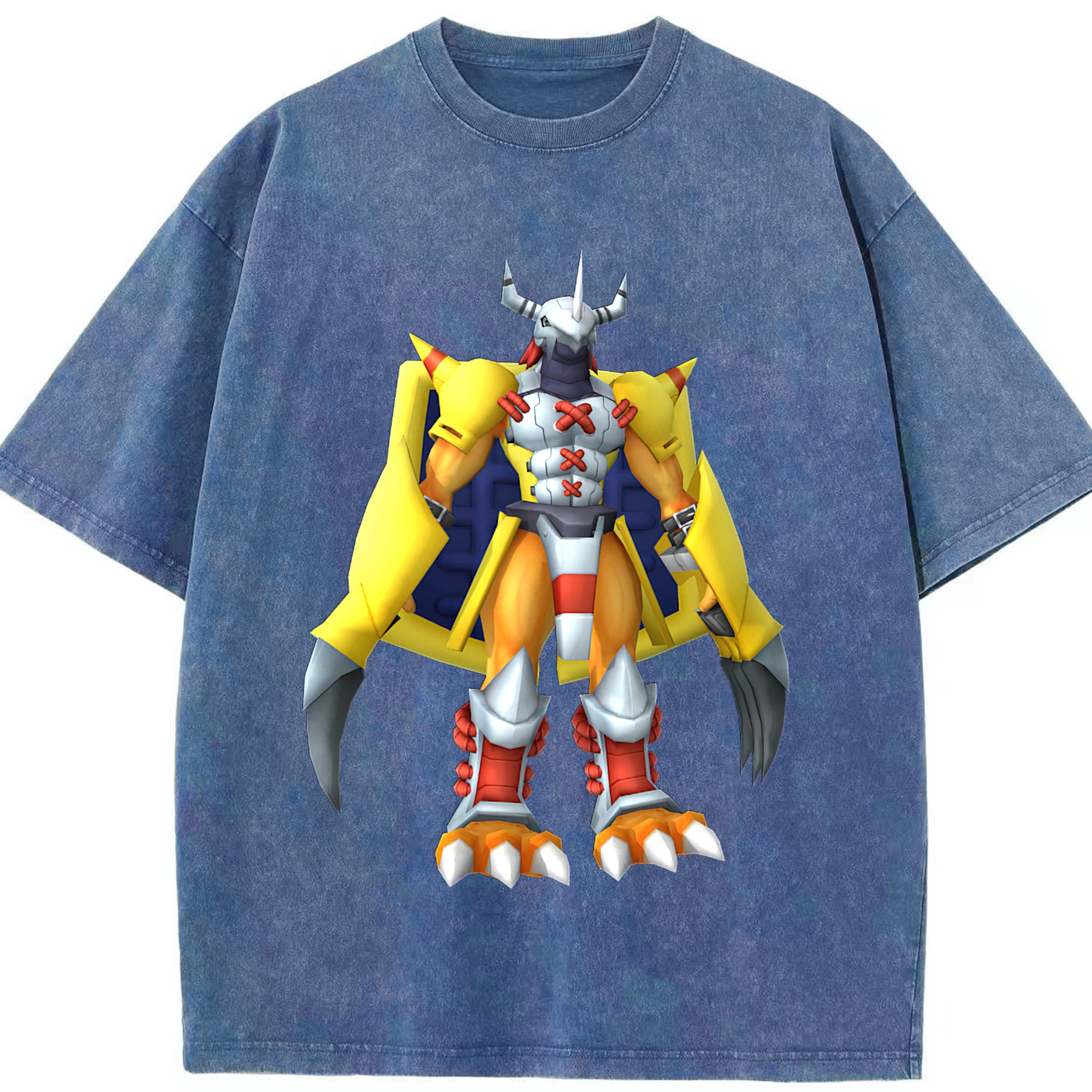 （画像用） Digimon デジタルモンスター/デジモン 綿100% ヴィンテージ風 半袖Tシャツ（フロントプリント）