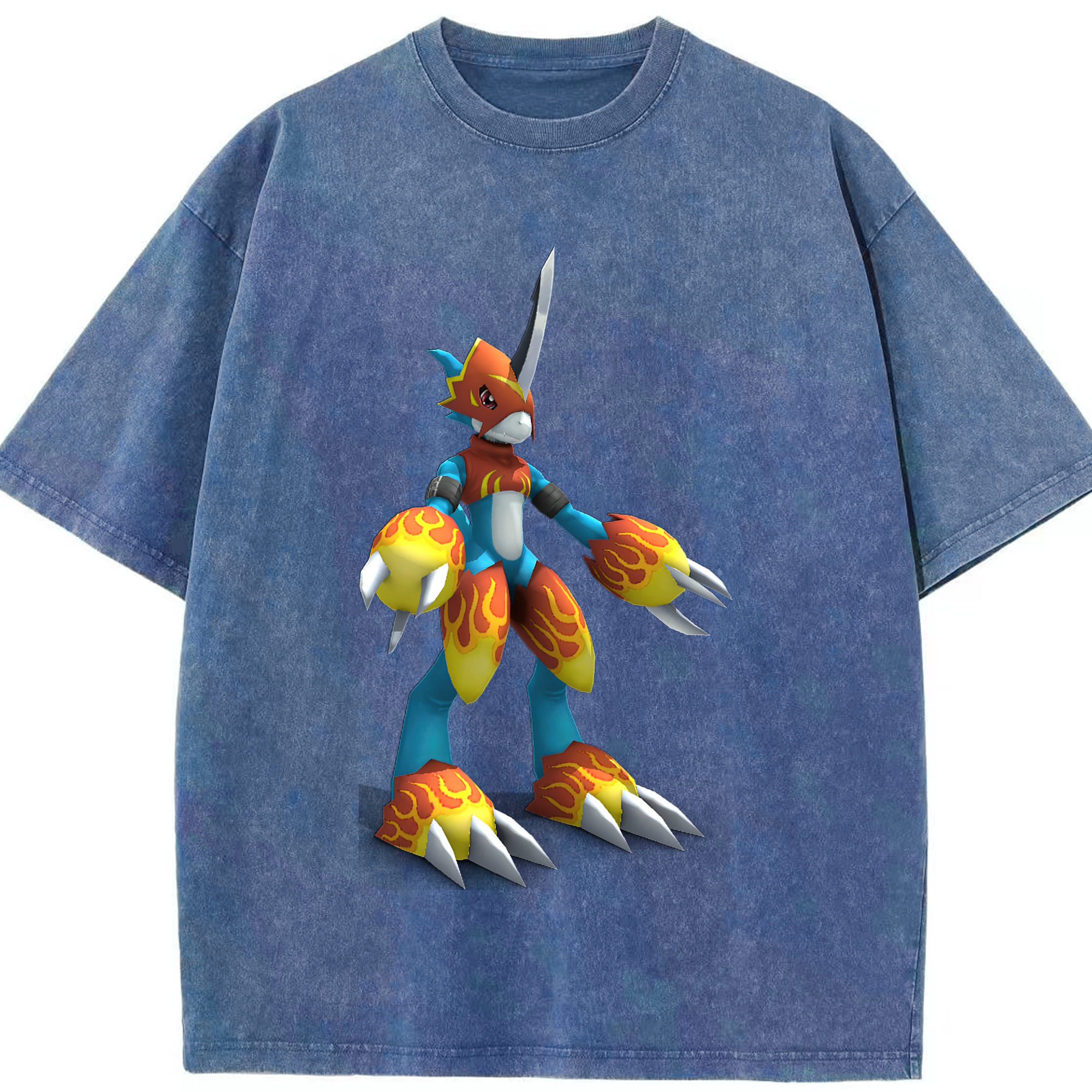 （画像用） Digimon デジタルモンスター/デジモン 綿100% ヴィンテージ風 半袖Tシャツ（フロントプリント）