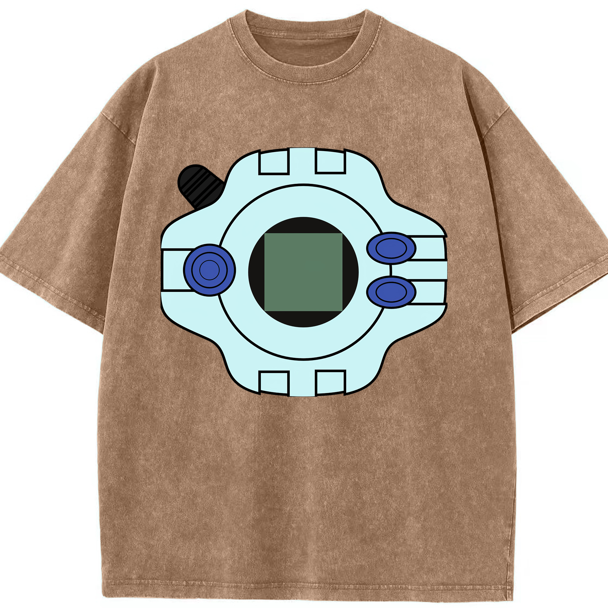 （画像用） Digimon デジタルモンスター/デジモン 綿100% ヴィンテージ風 半袖Tシャツ（フロントプリント）
