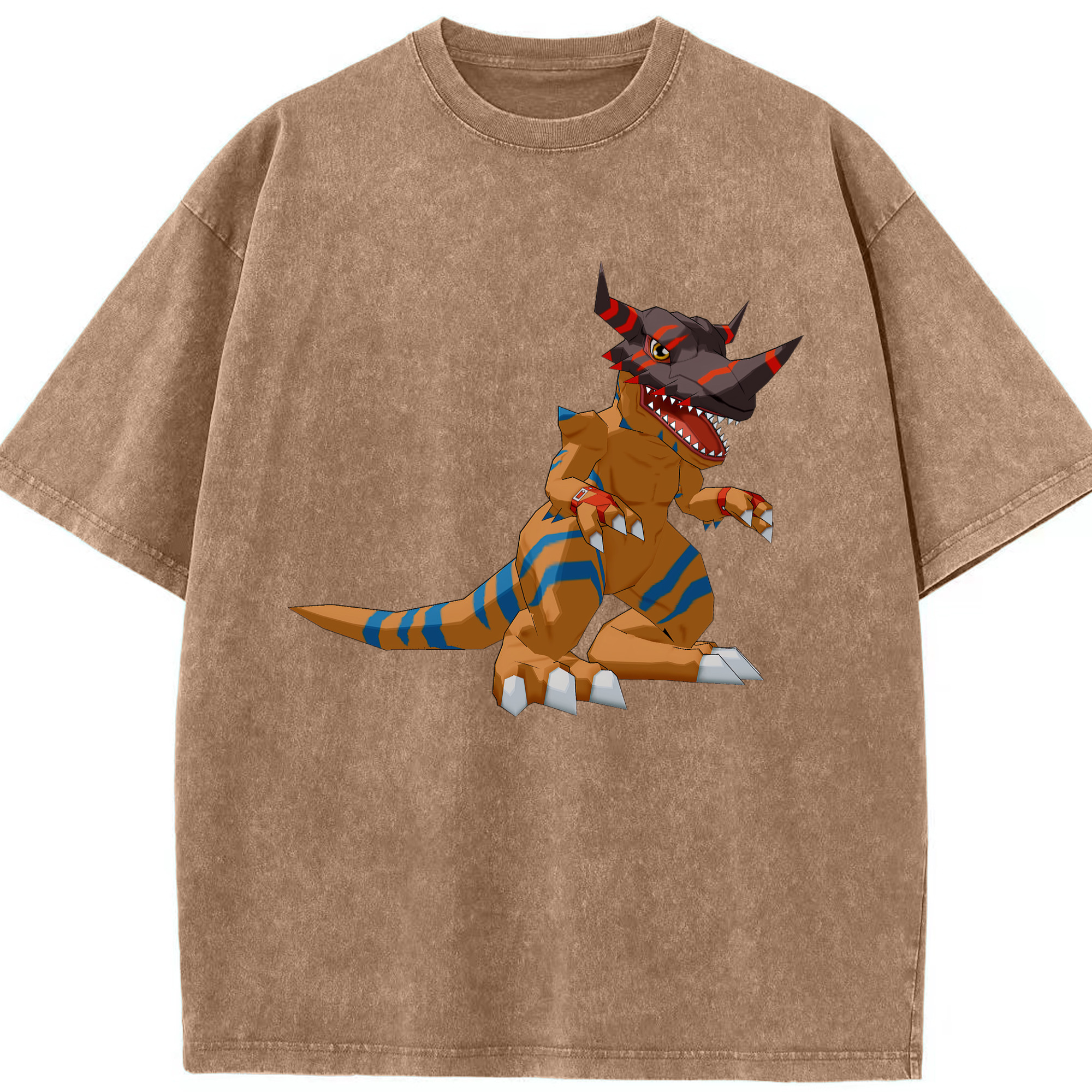 （画像用） Digimon デジタルモンスター/デジモン 綿100% ヴィンテージ風 半袖Tシャツ（フロントプリント）