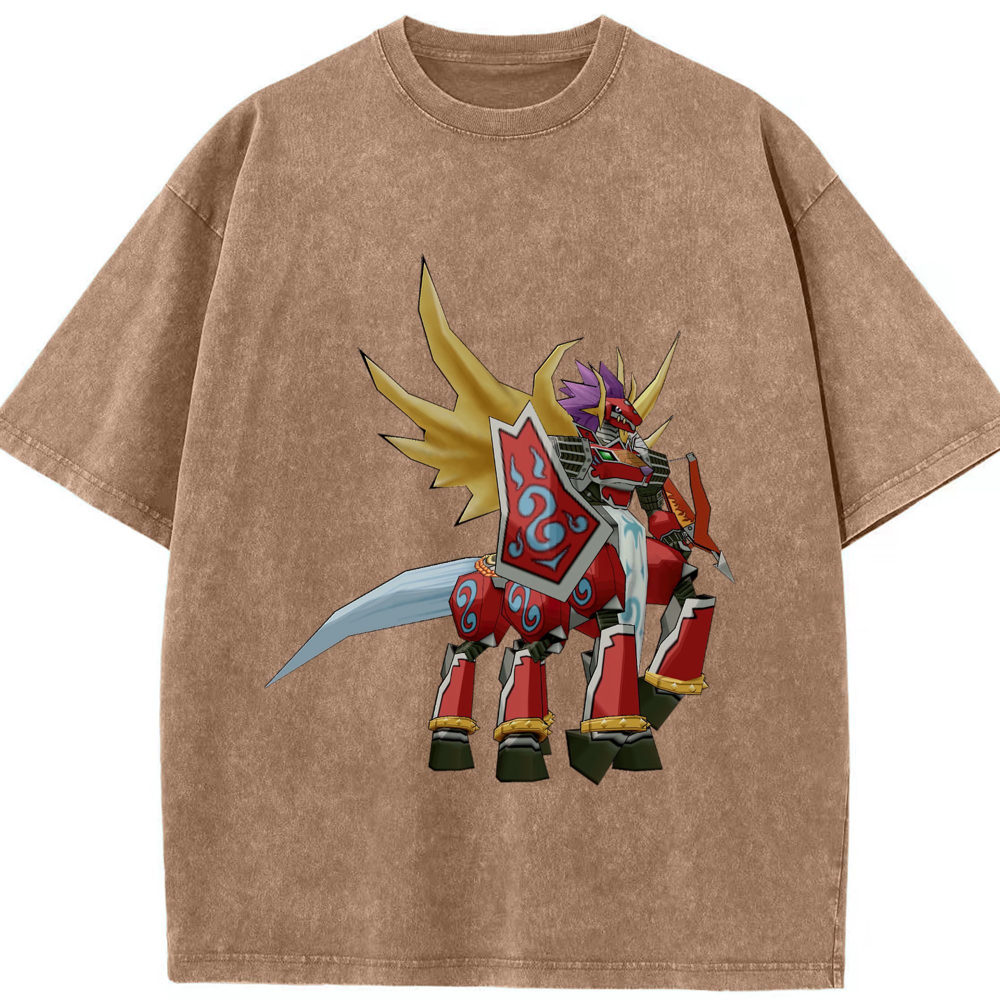 （画像用） Digimon デジタルモンスター/デジモン 綿100% ヴィンテージ風 半袖Tシャツ（フロントプリント）