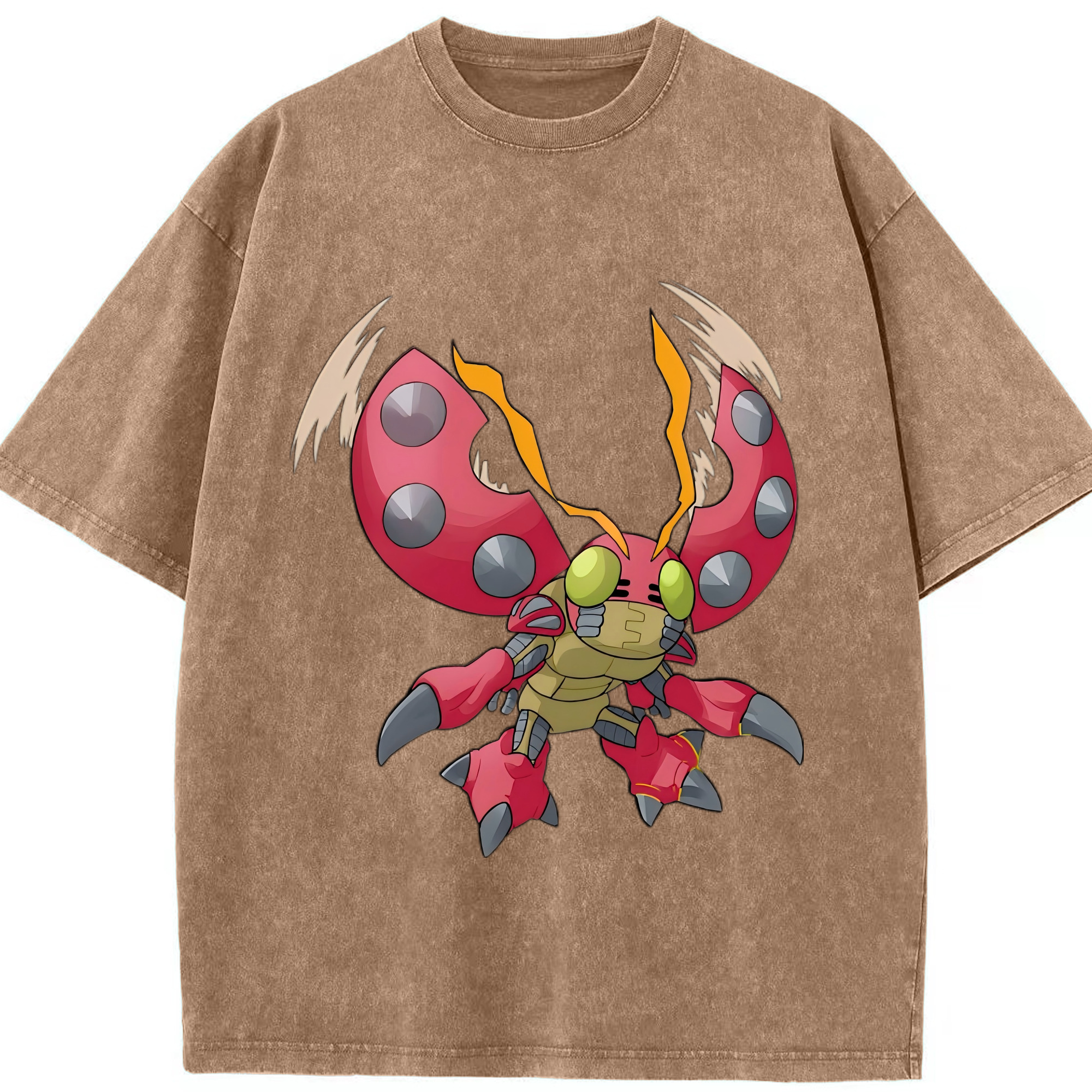 （画像用） Digimon デジタルモンスター/デジモン 綿100% ヴィンテージ風 半袖Tシャツ（フロントプリント）