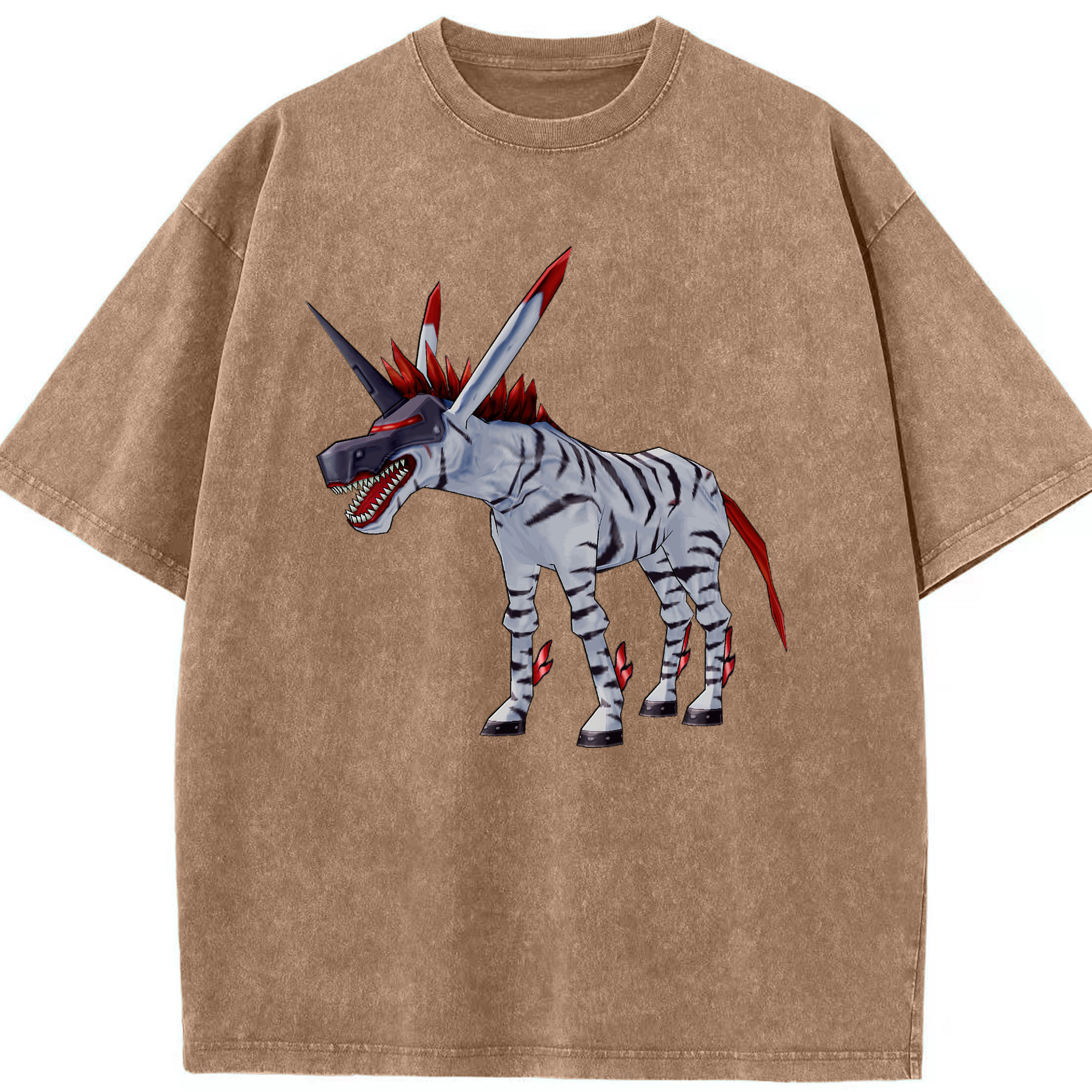 （画像用） Digimon デジタルモンスター/デジモン 綿100% ヴィンテージ風 半袖Tシャツ（フロントプリント）