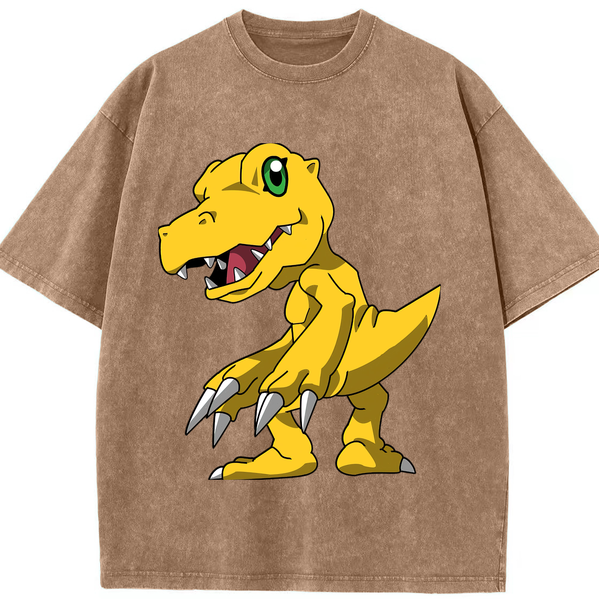 （画像用） Digimon デジタルモンスター/デジモン 綿100% ヴィンテージ風 半袖Tシャツ（フロントプリント）