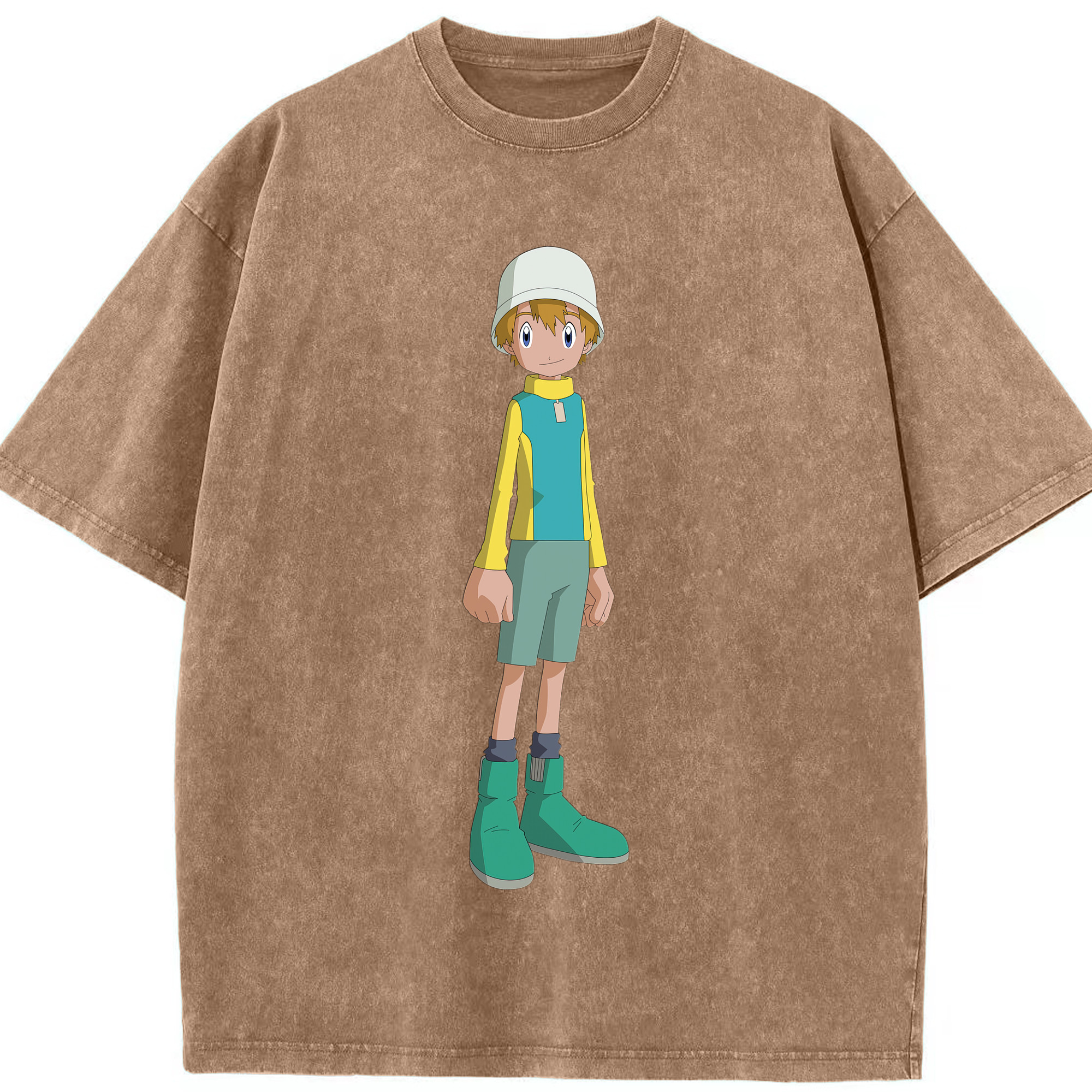 （画像用） Digimon デジタルモンスター/デジモン 綿100% ヴィンテージ風 半袖Tシャツ（フロントプリント）