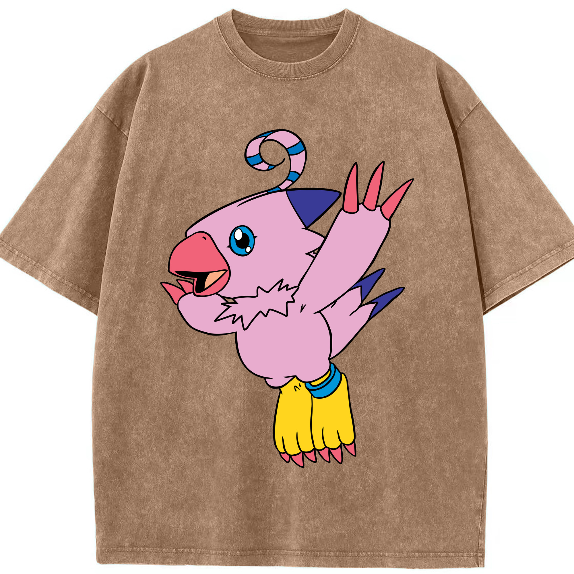 （画像用） Digimon デジタルモンスター/デジモン 綿100% ヴィンテージ風 半袖Tシャツ（フロントプリント）