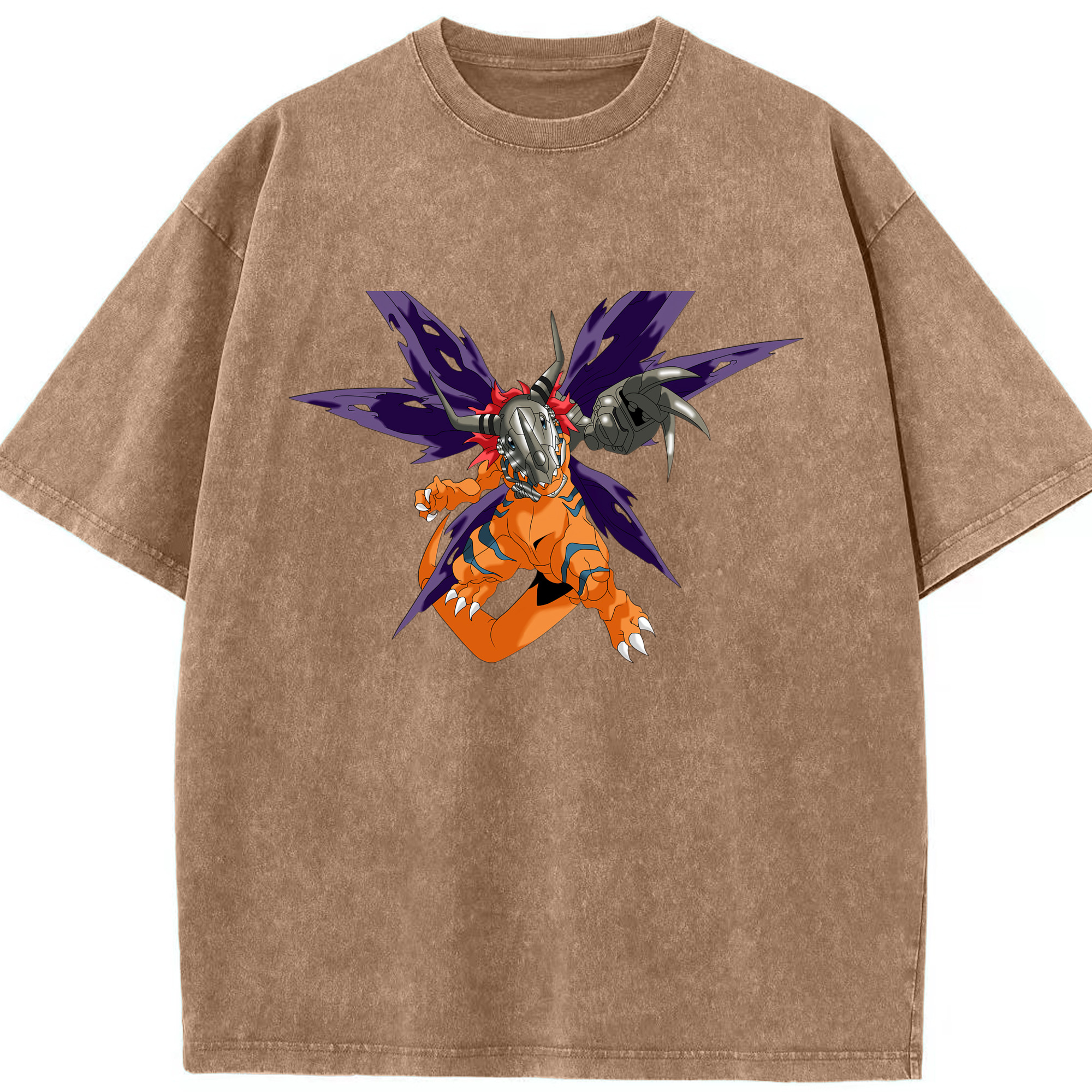 （画像用） Digimon デジタルモンスター/デジモン 綿100% ヴィンテージ風 半袖Tシャツ（フロントプリント）