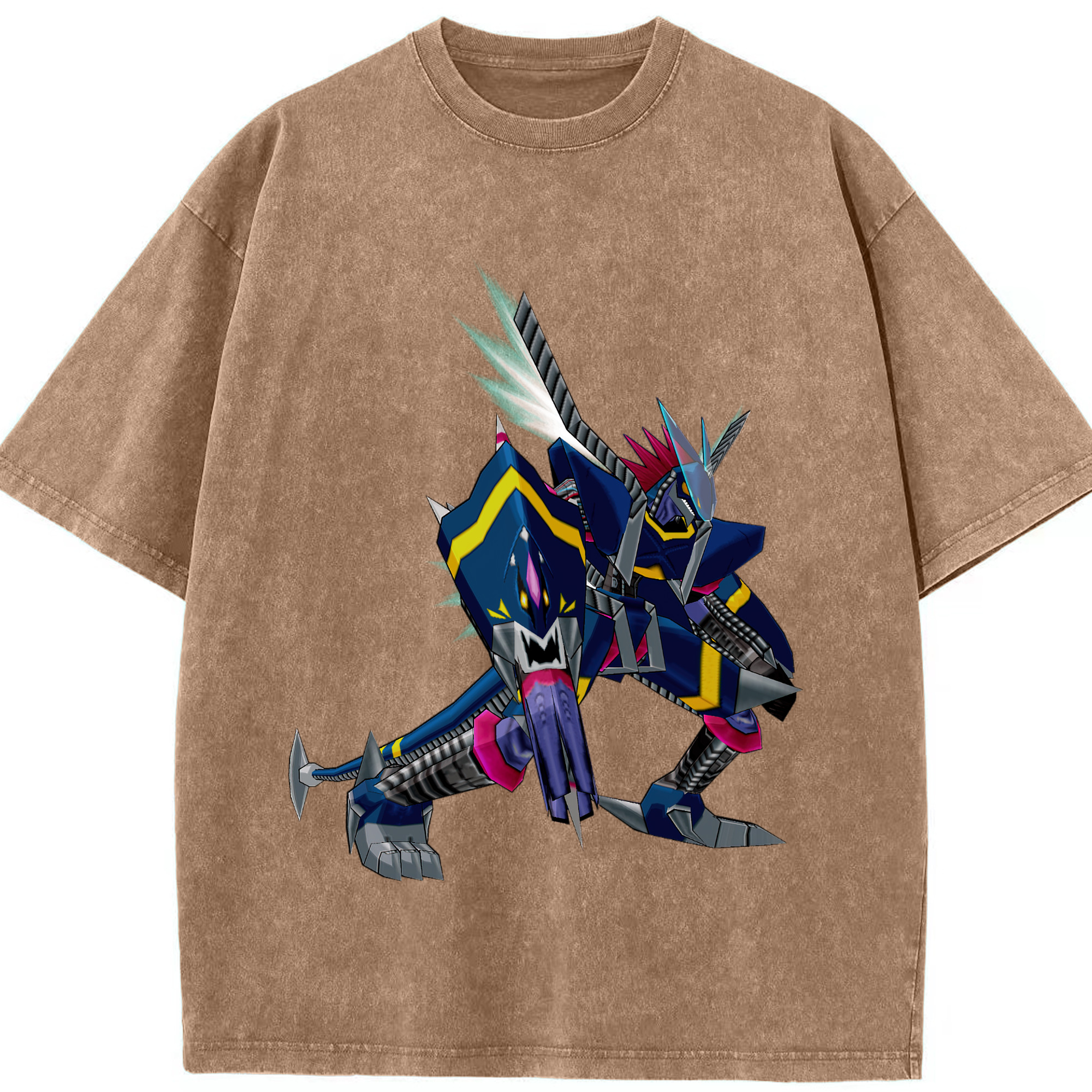 （画像用） Digimon デジタルモンスター/デジモン 綿100% ヴィンテージ風 半袖Tシャツ（フロントプリント）
